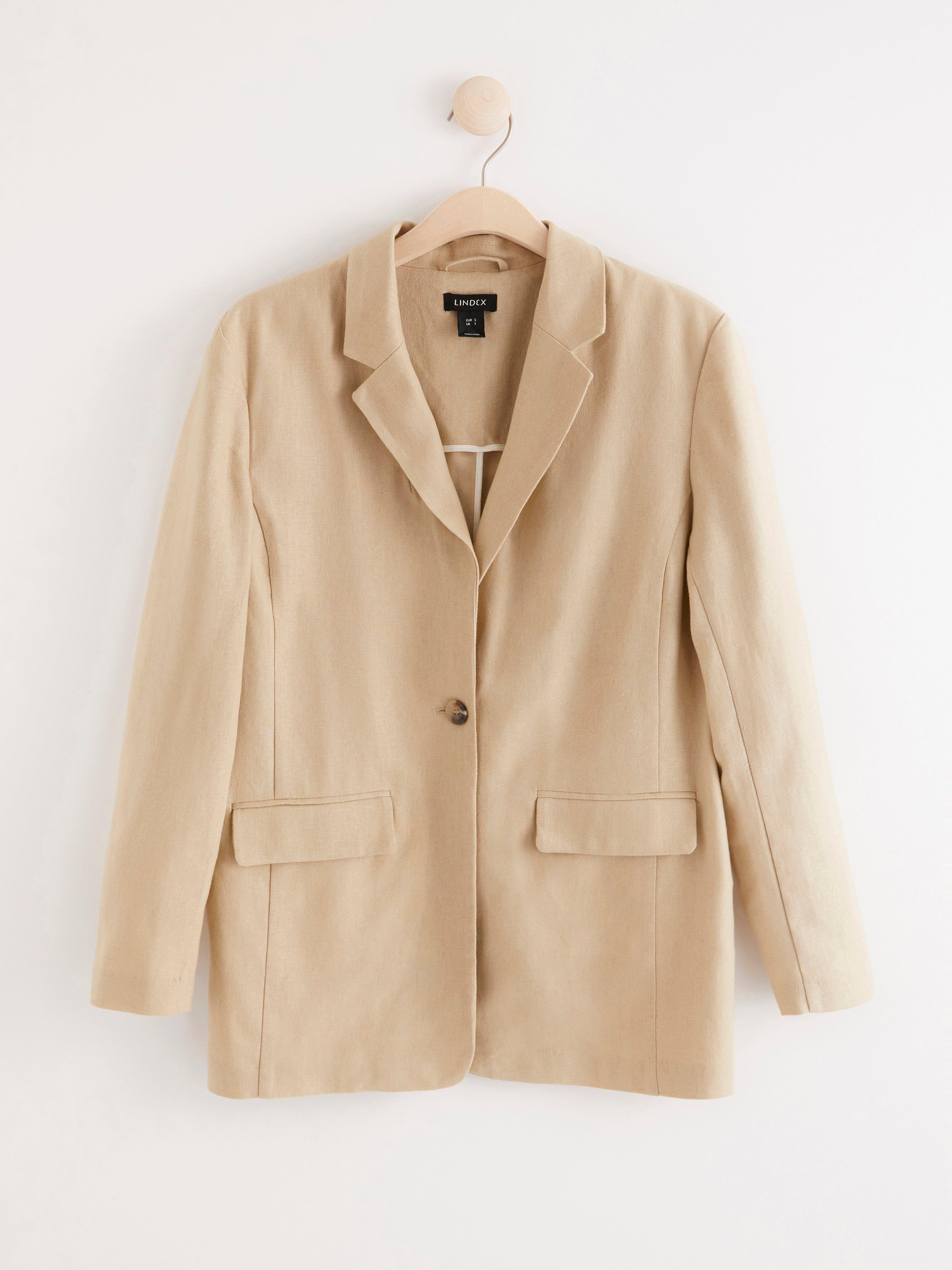 beige linen jacket