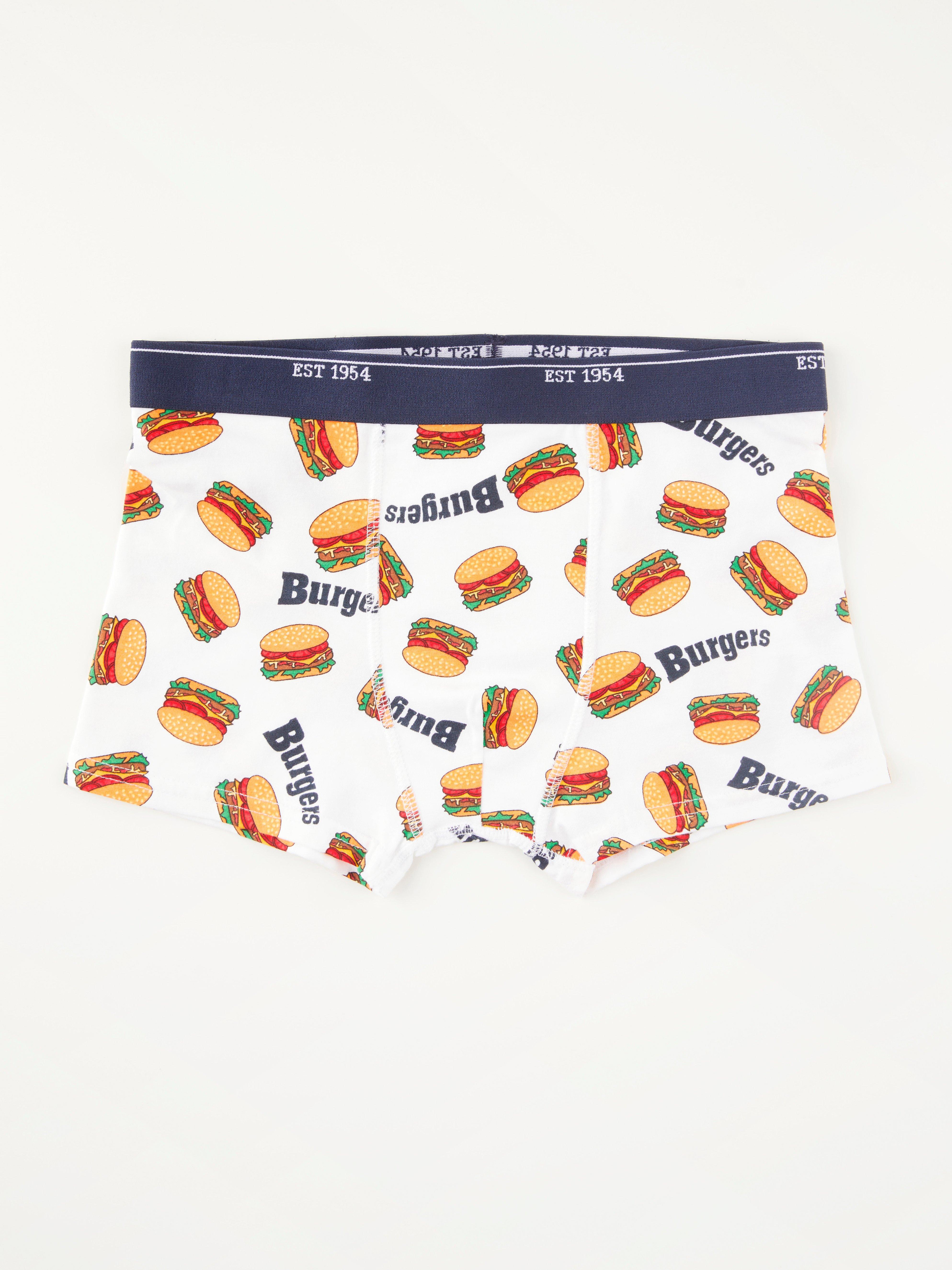 Boxershorts med hamburgare