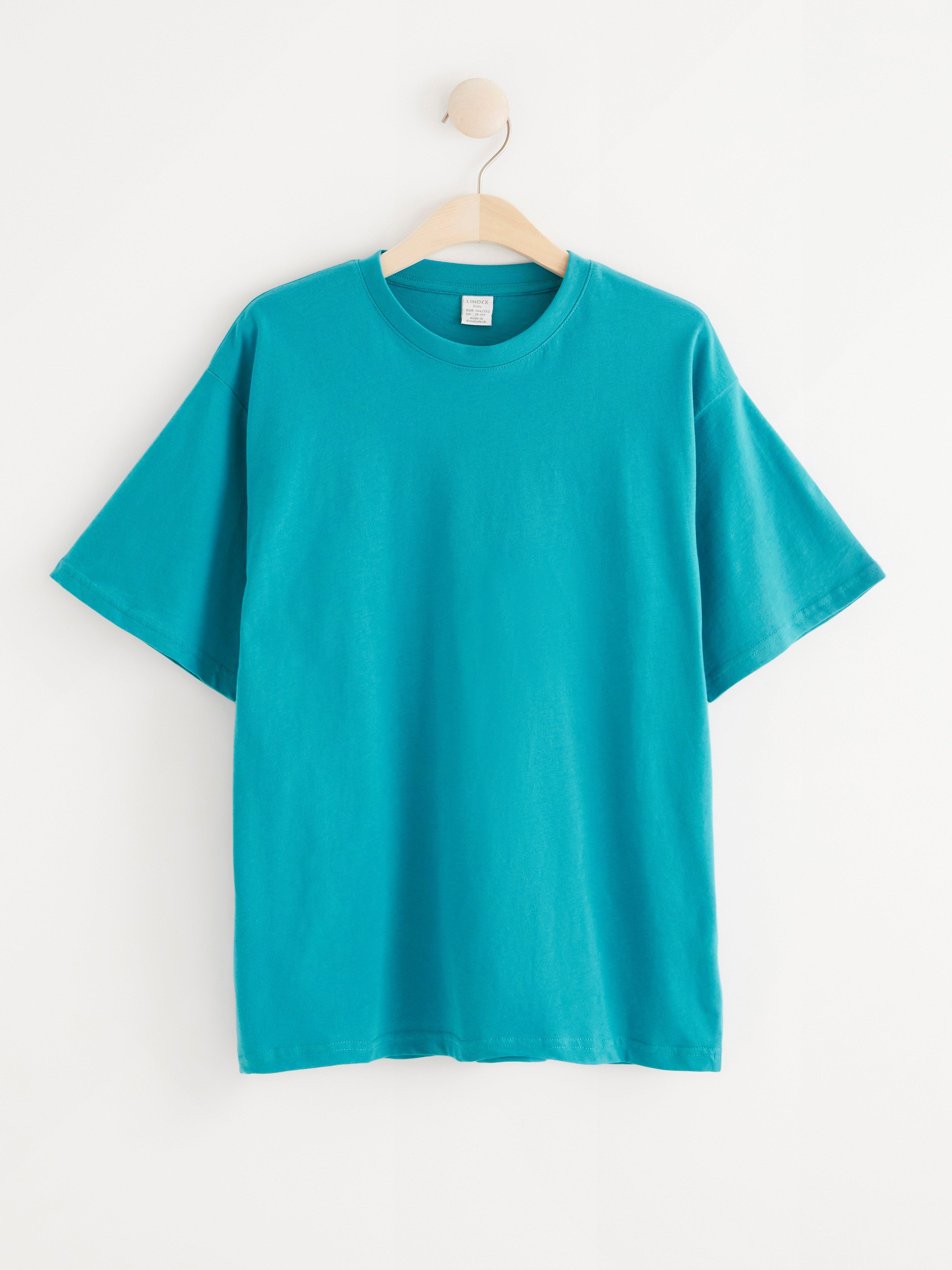 T-shirt - Barn - Turkos