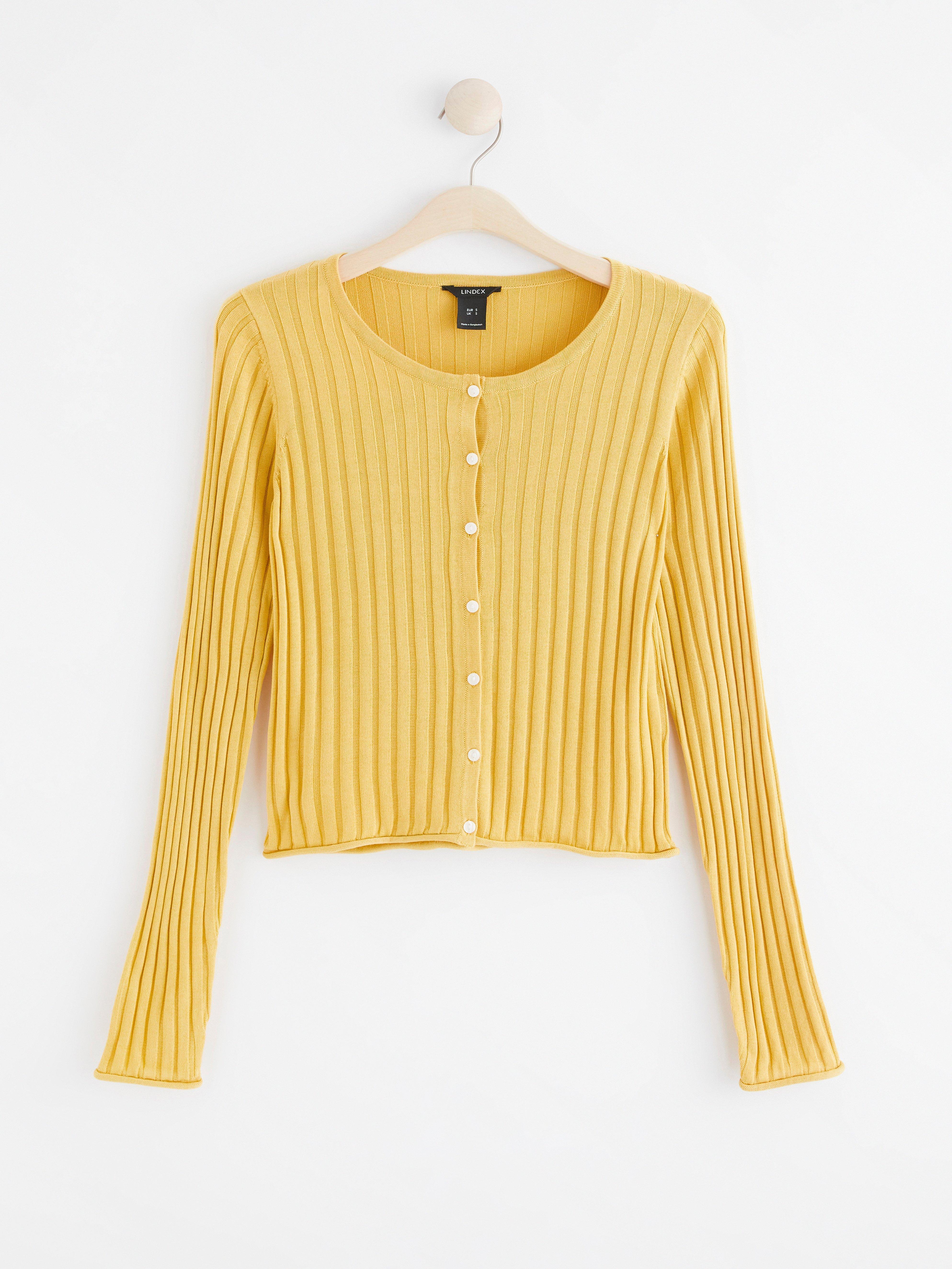 ribbed knit cardigan