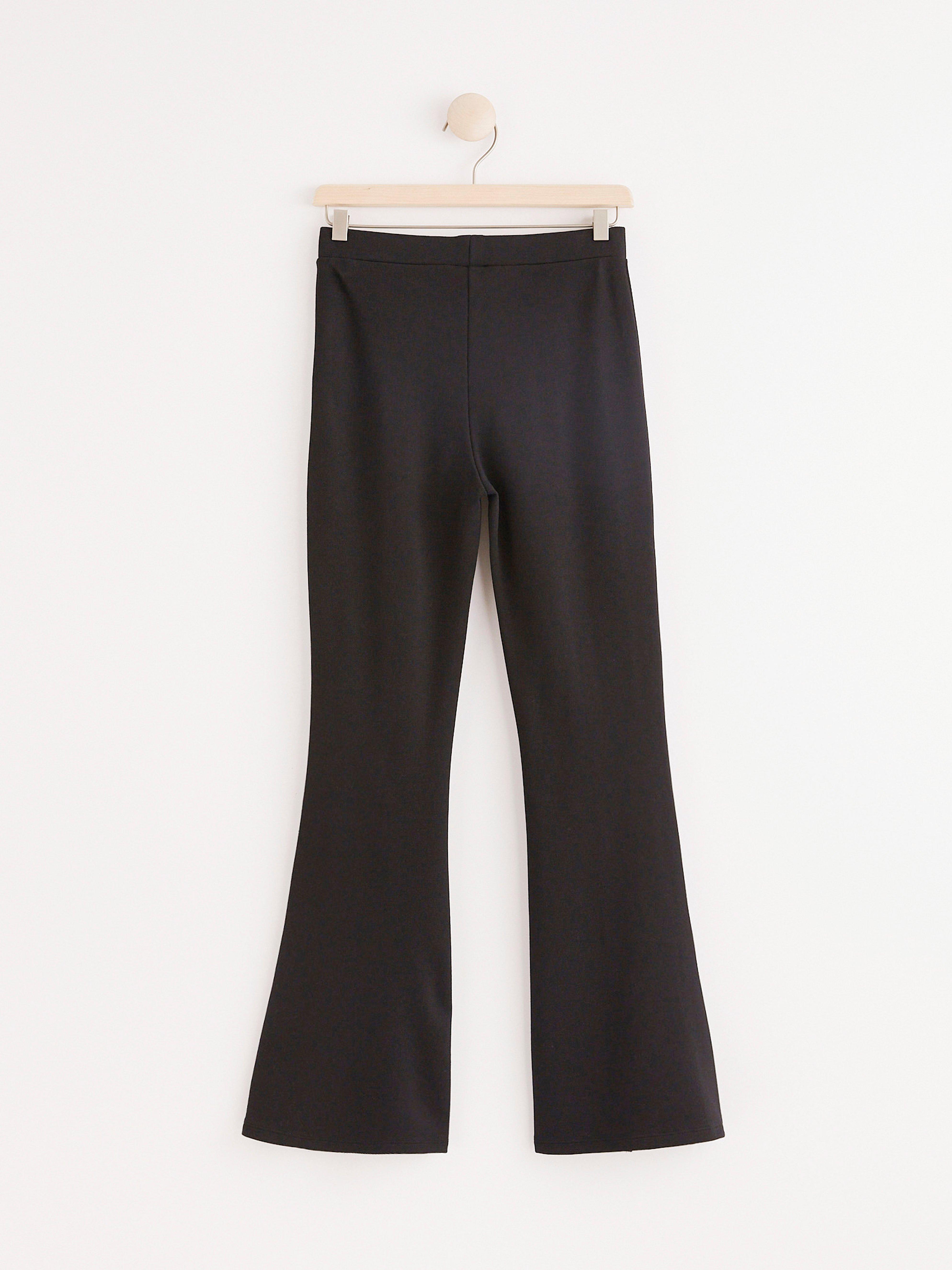 flared trousers with slits