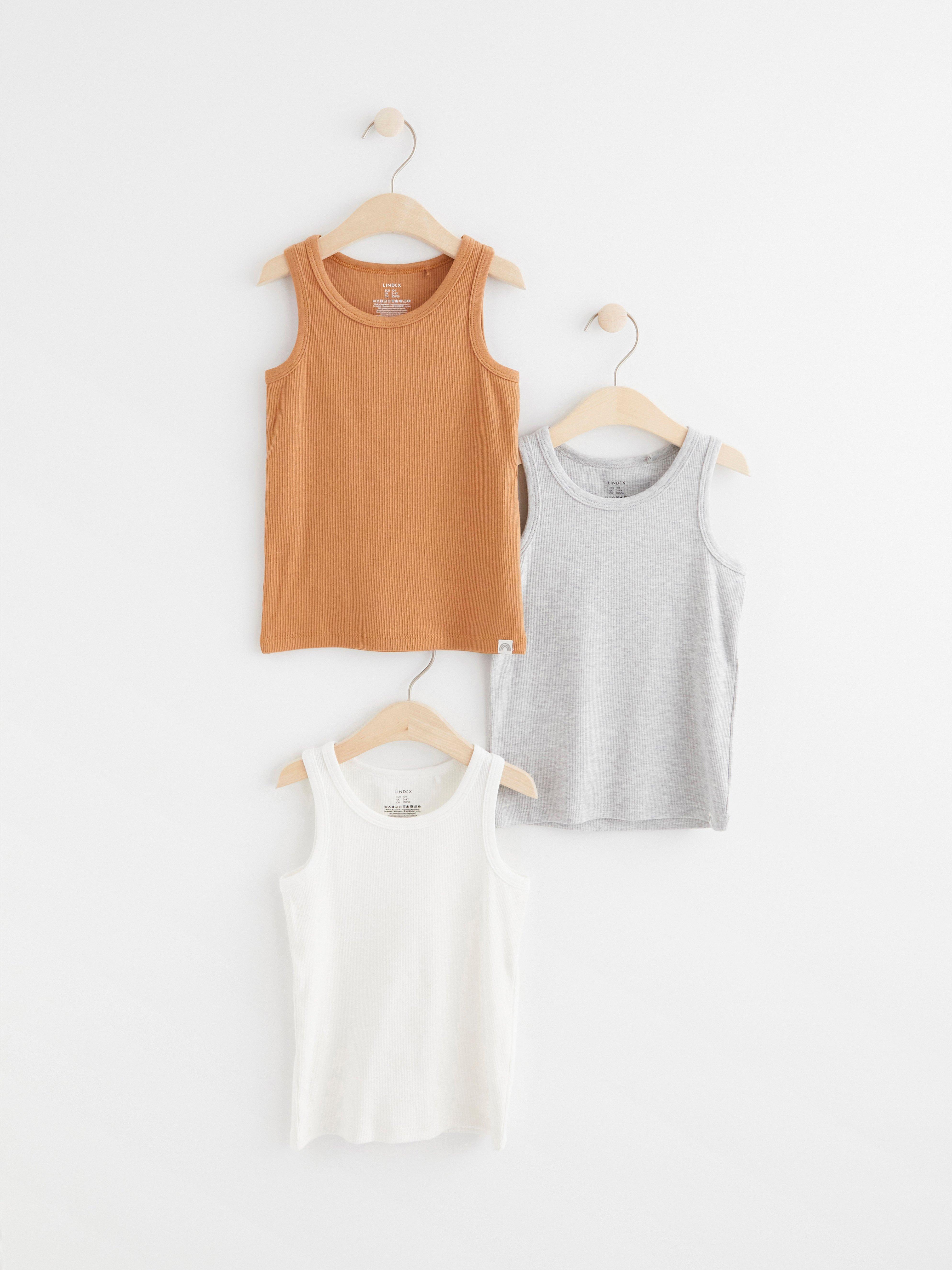 3-pack ribbade linnen