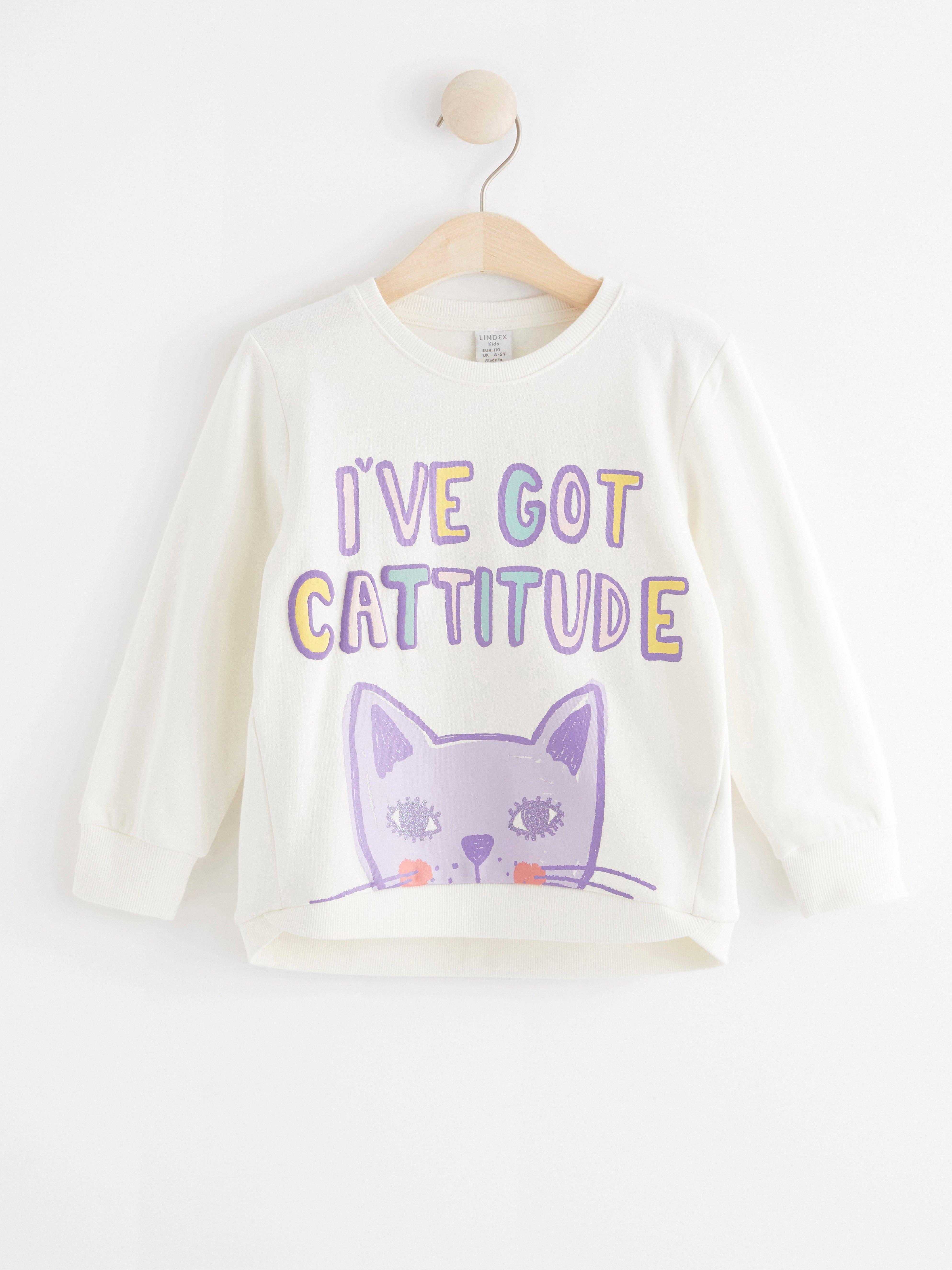 Sweatshirt - Barn - Vit