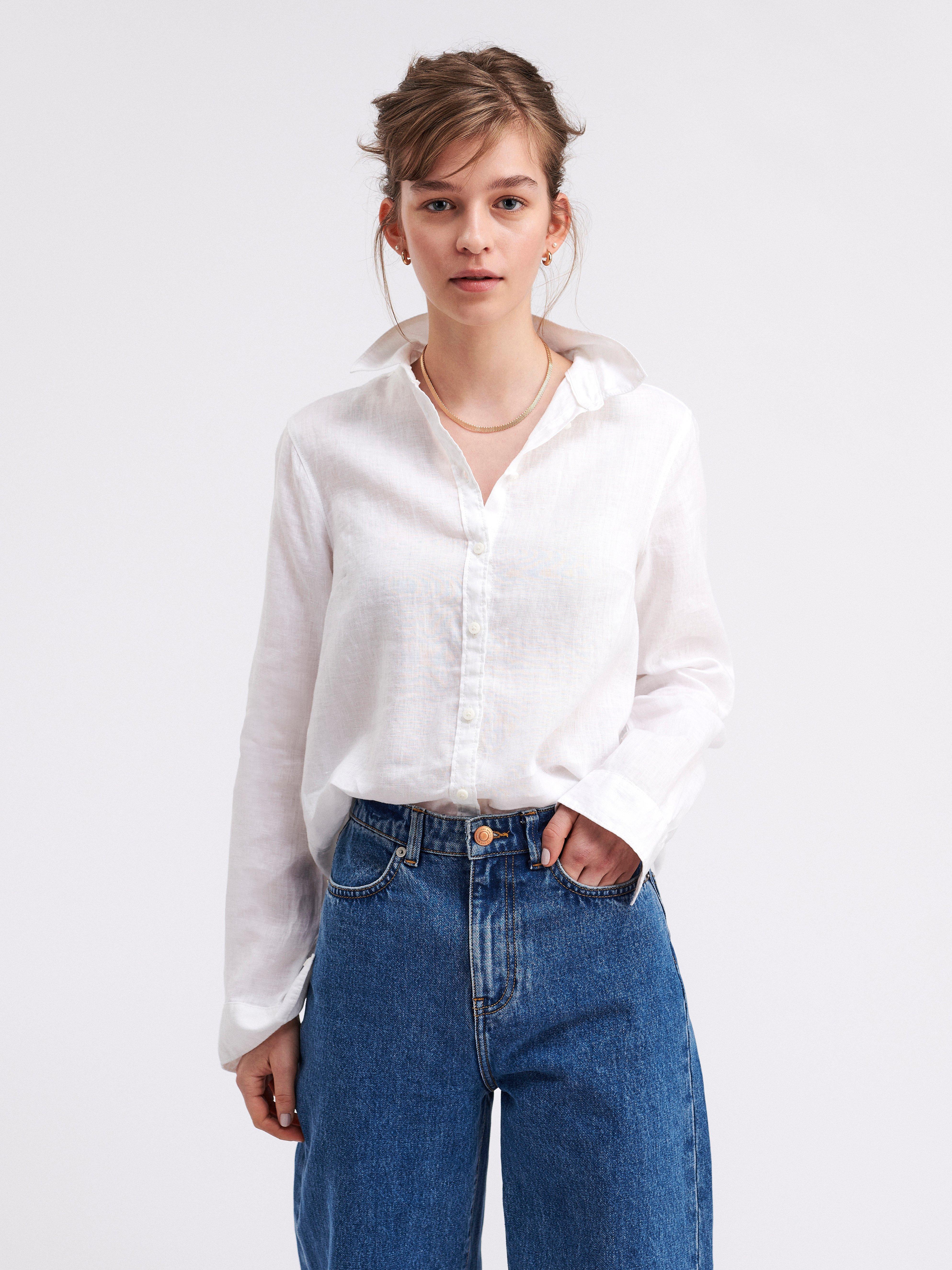 white linen shirt womens uk