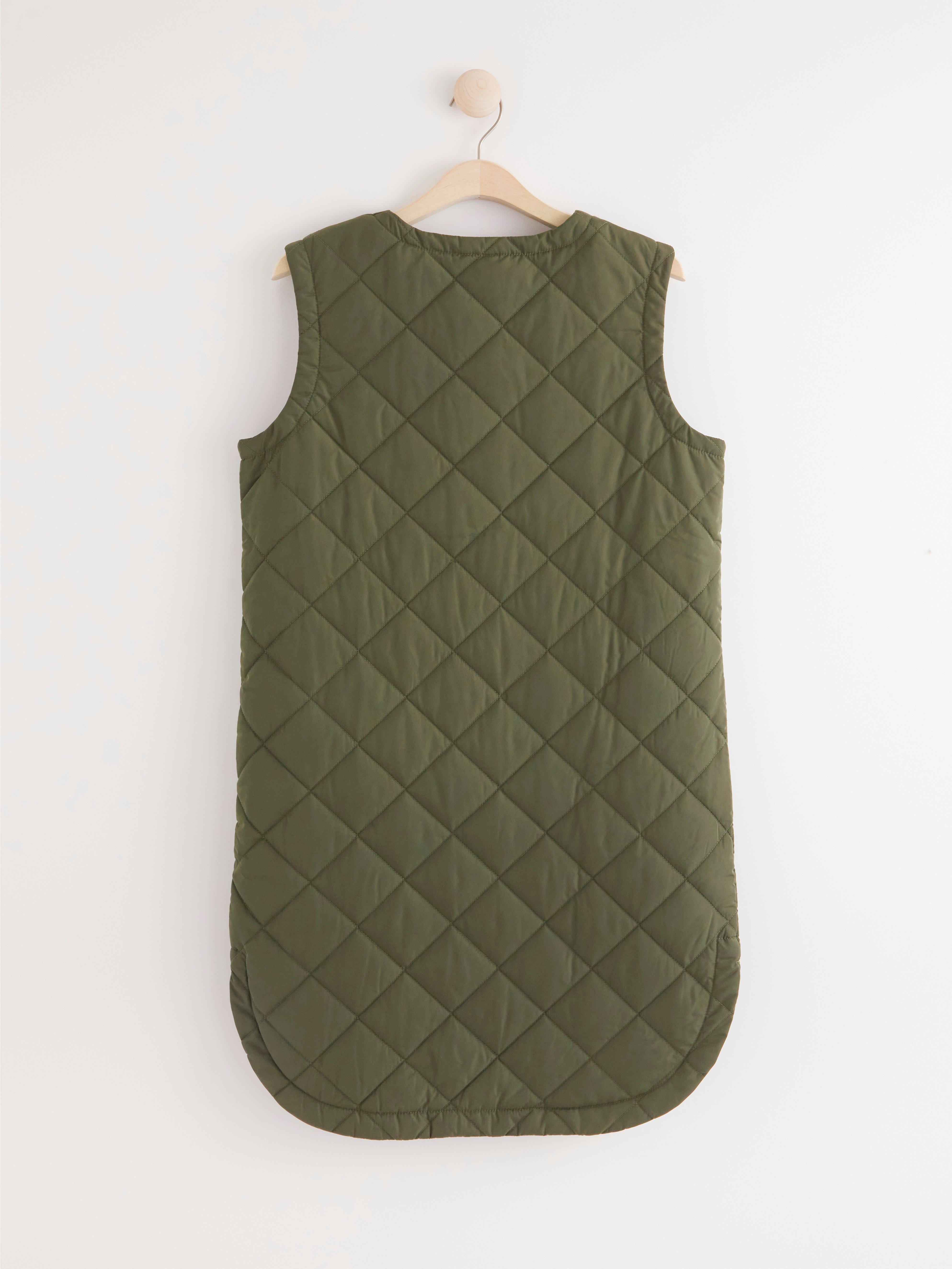 long quilted vest