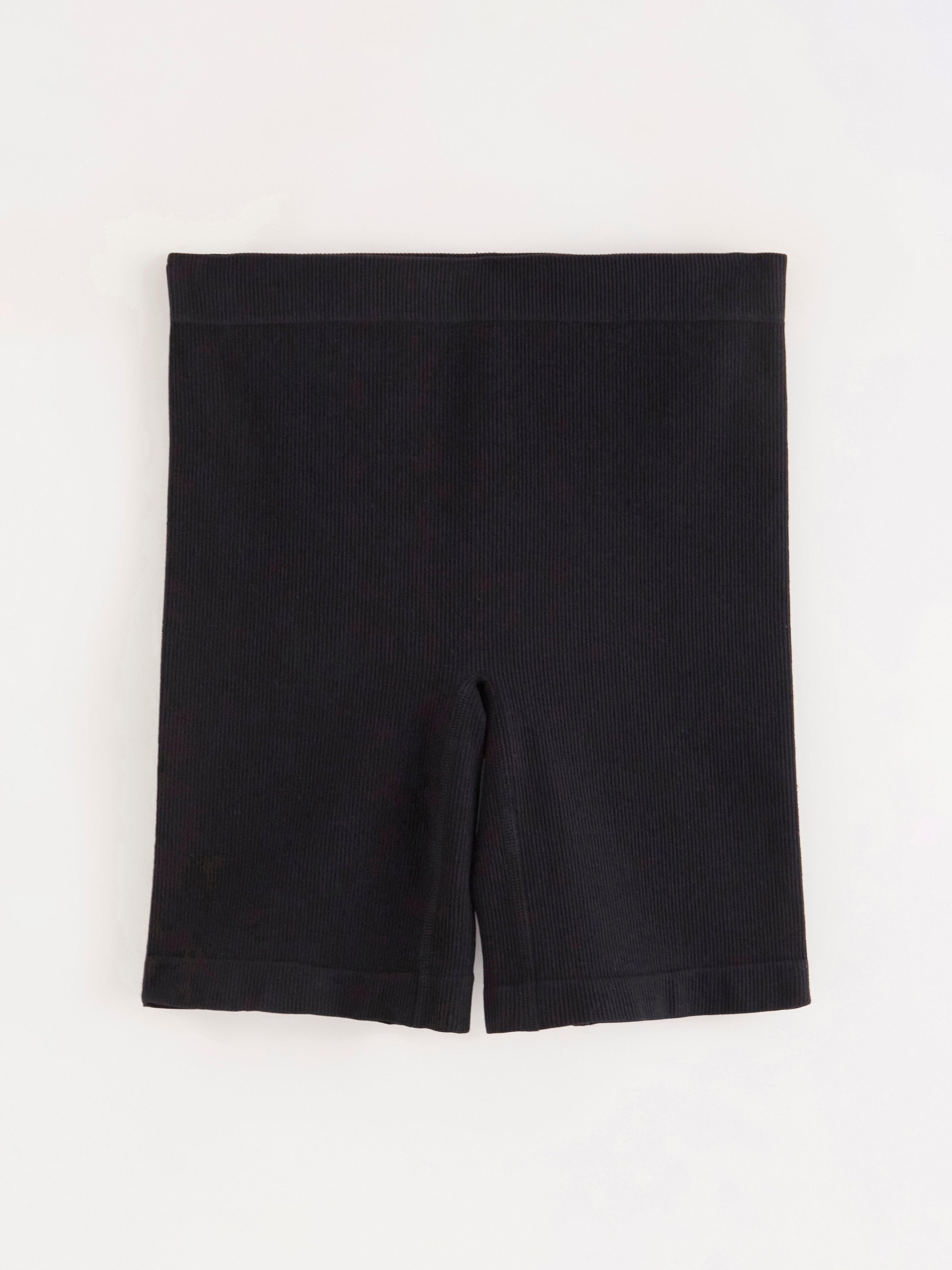 Seamless biker briefs high waist