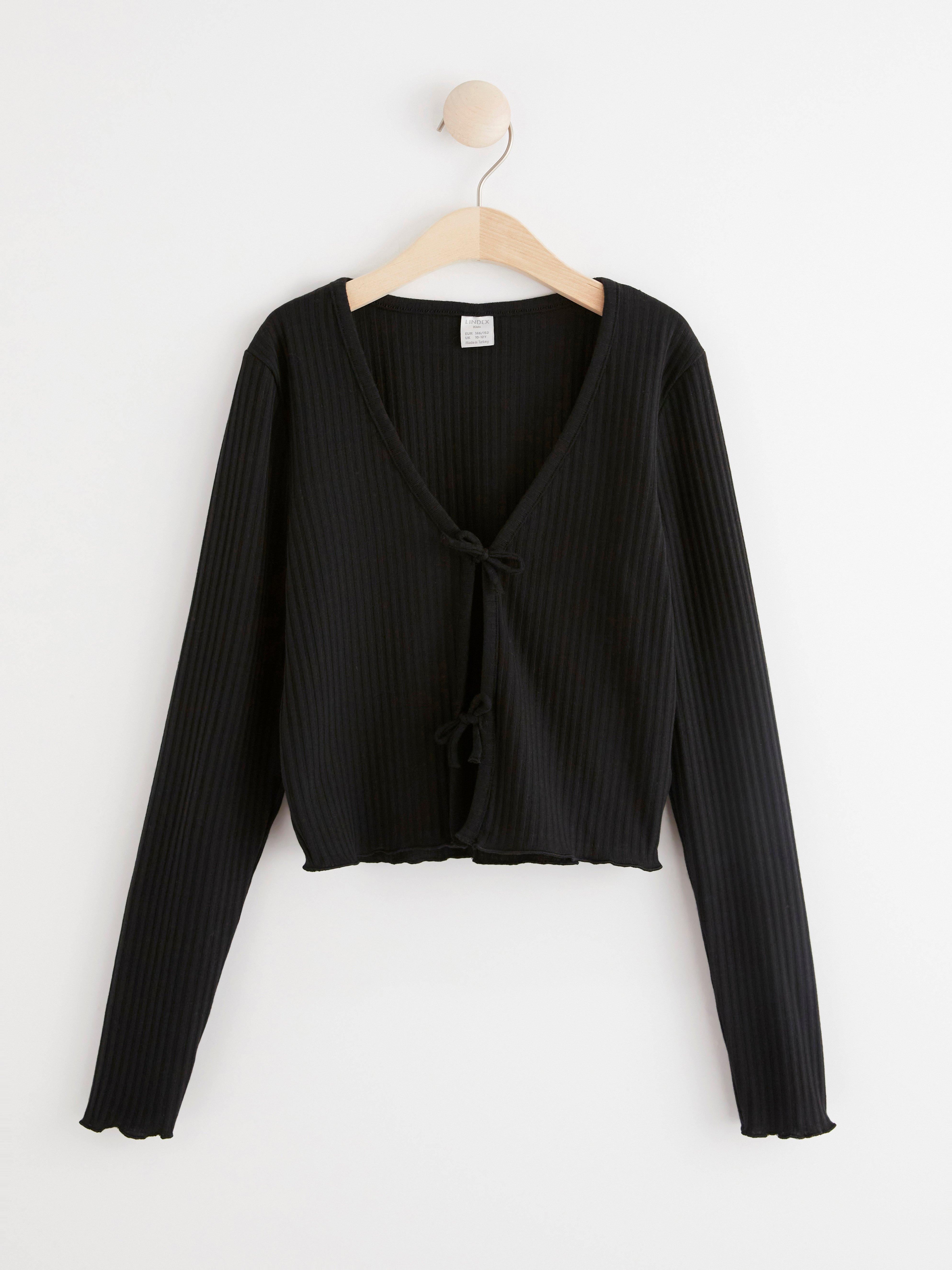 long sleeve ribbed cardigan
