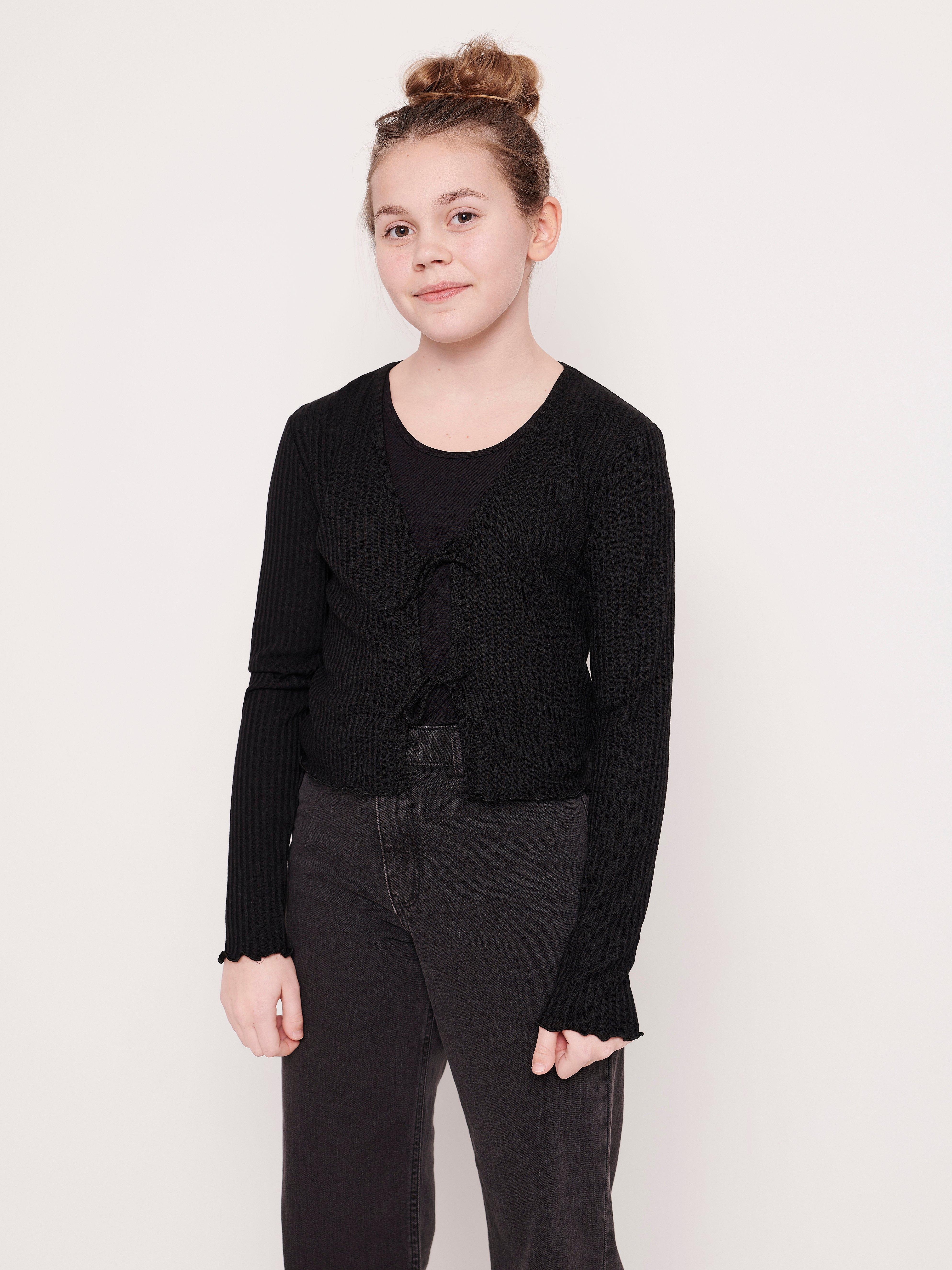 long sleeve ribbed cardigan