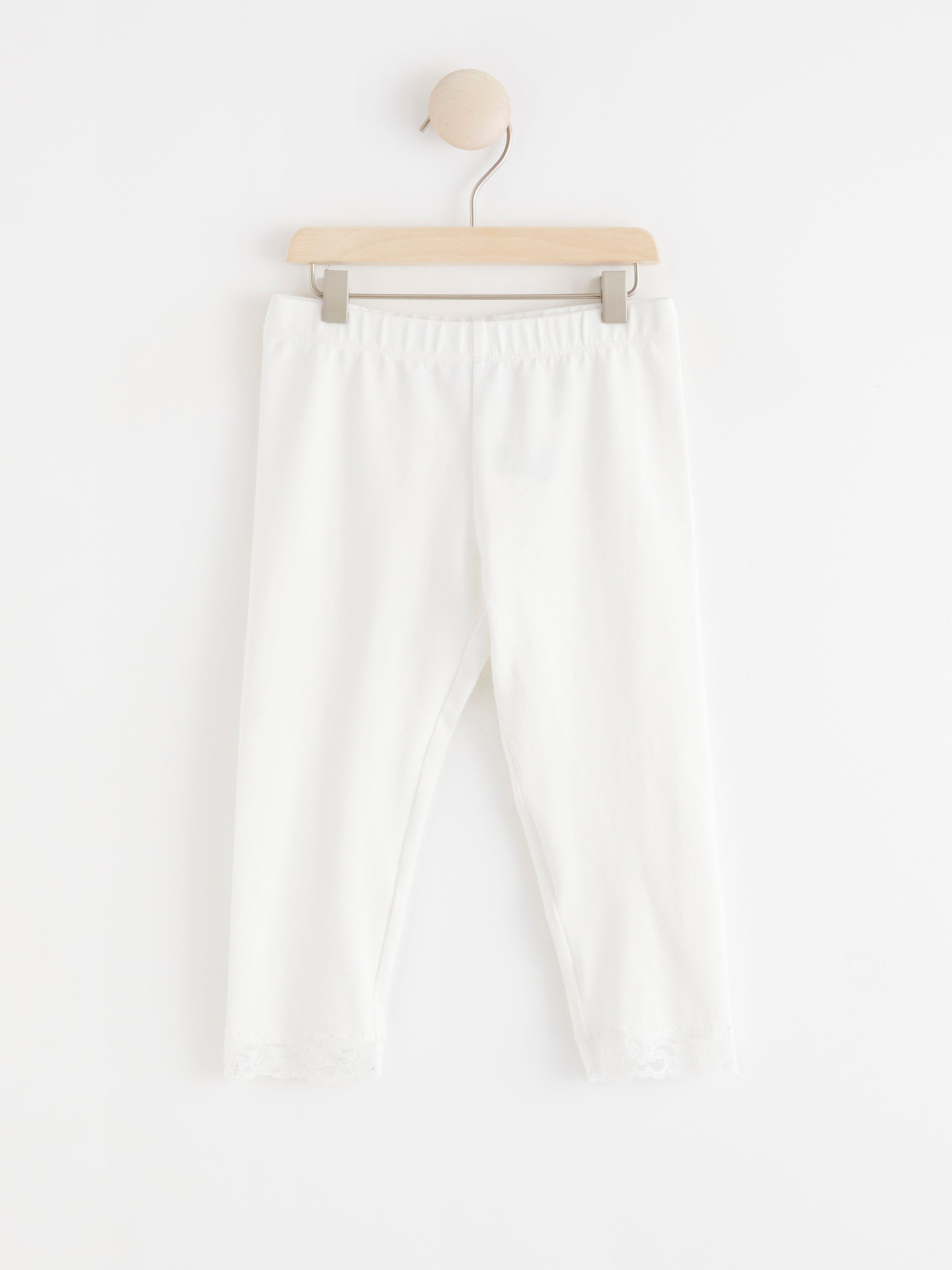 Caprileggings - Barn - Vit