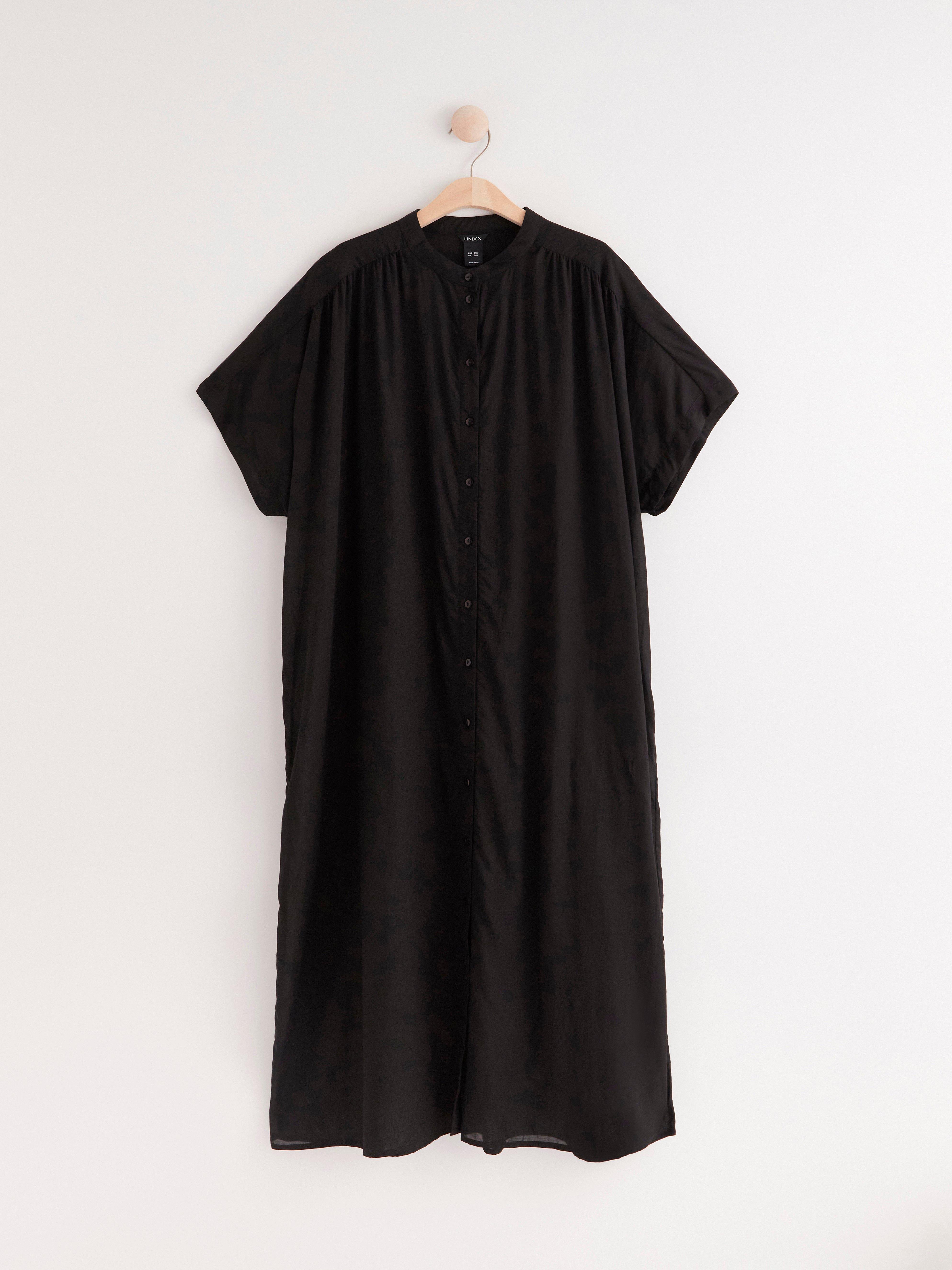 black kaftan dress short