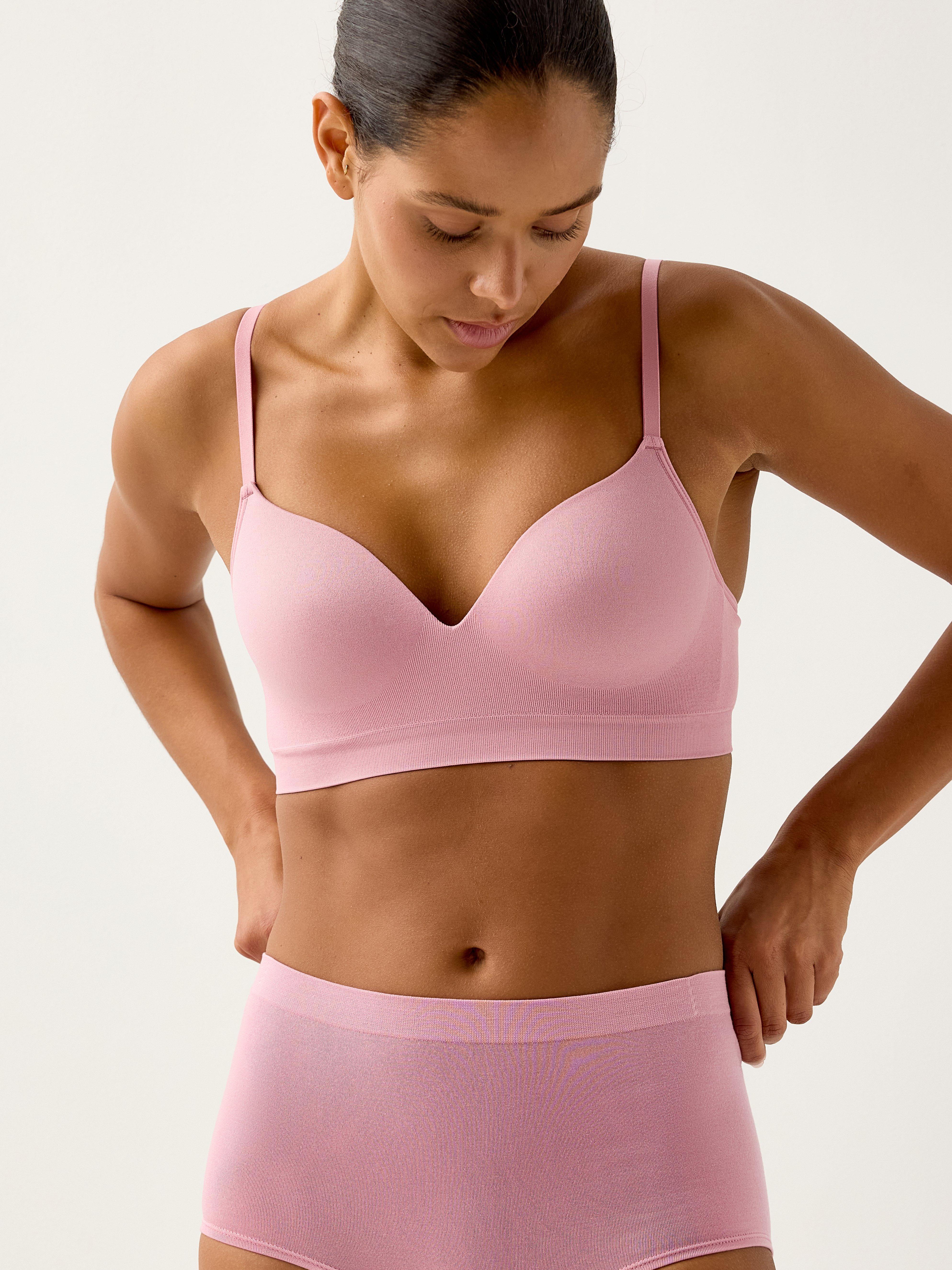 Flora Wirefree Bra - Lingerie - Pink