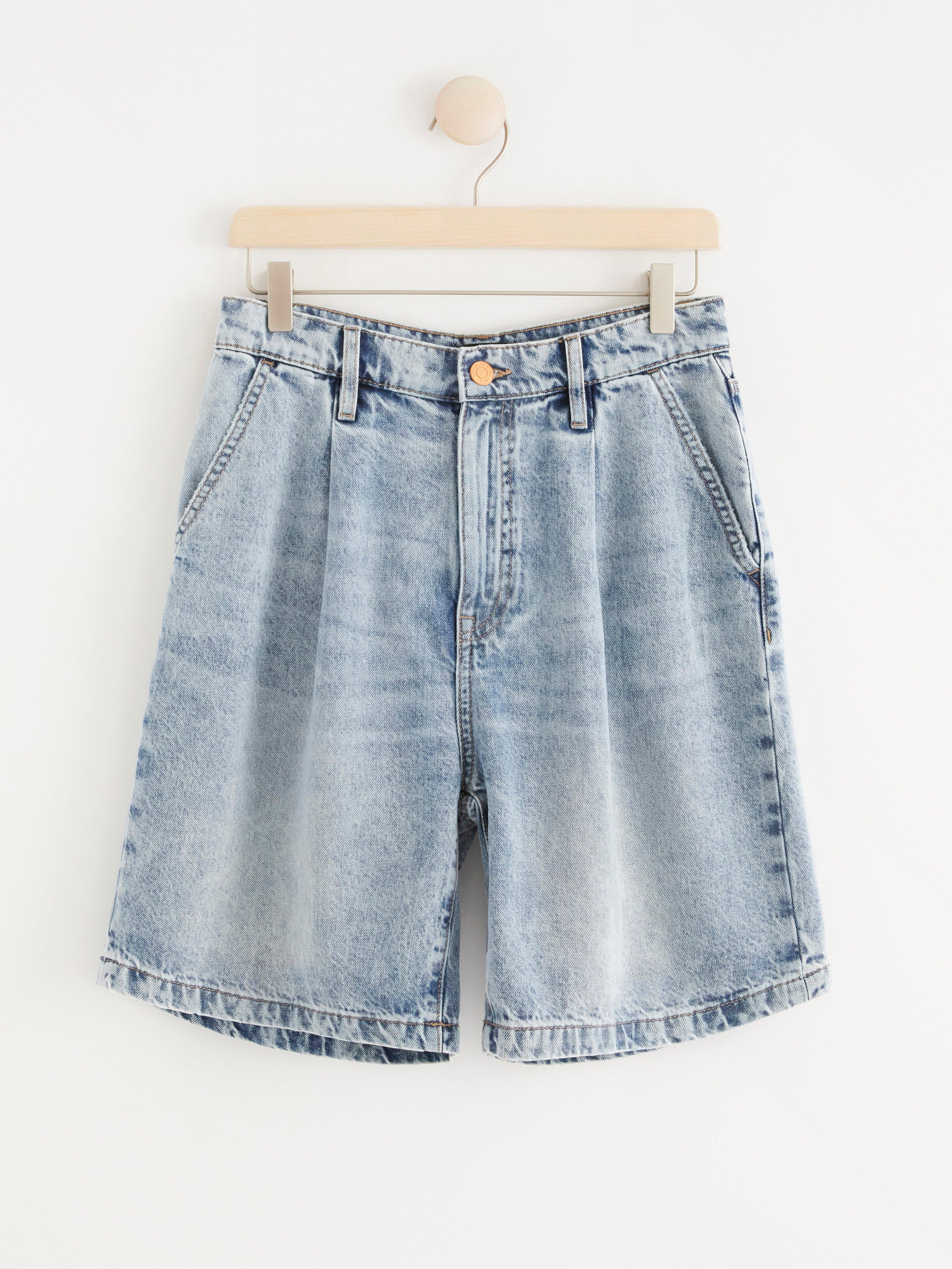 high waist denim short