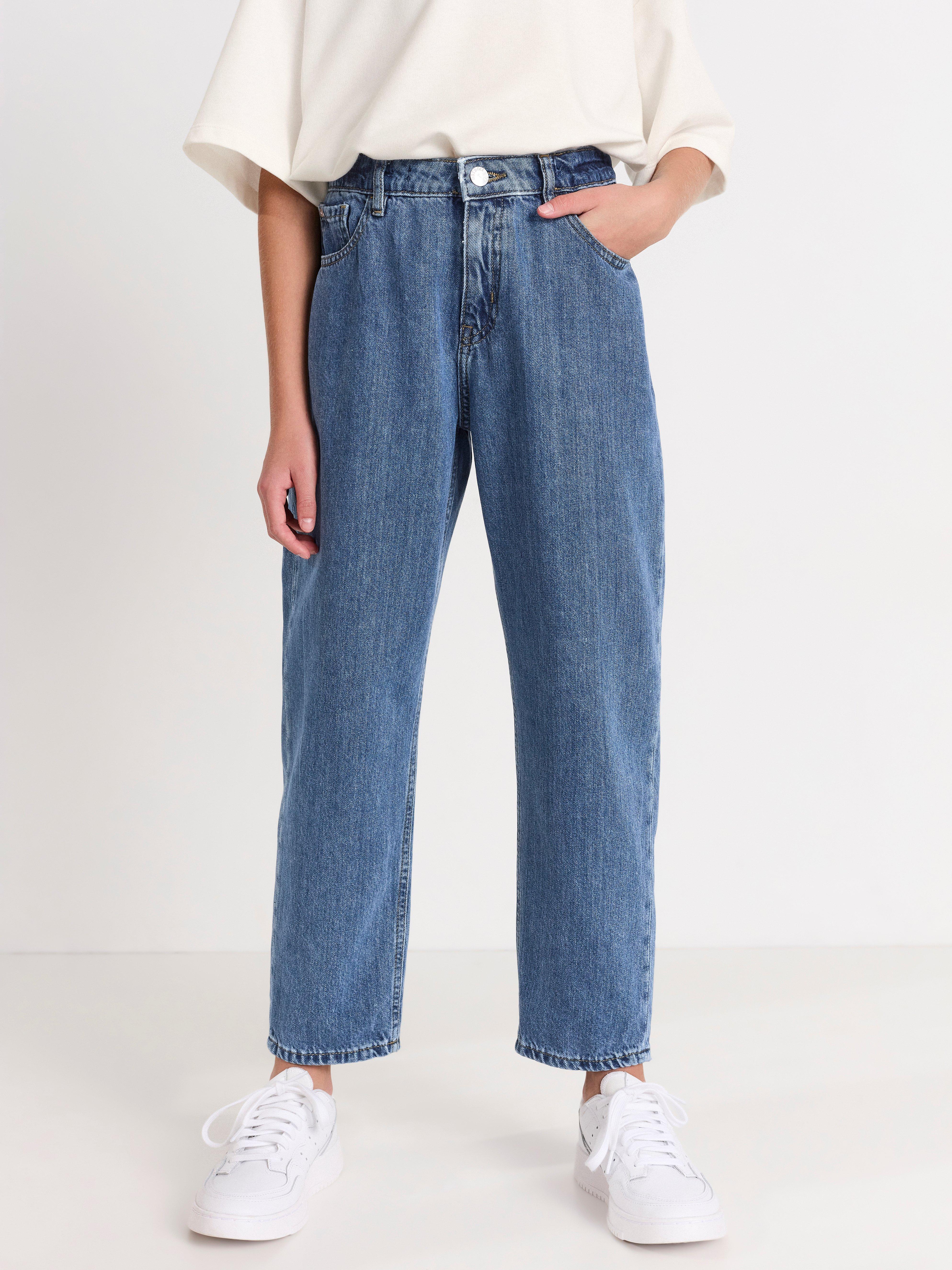 THEA High waist jeans med avsmalnande croppade ben