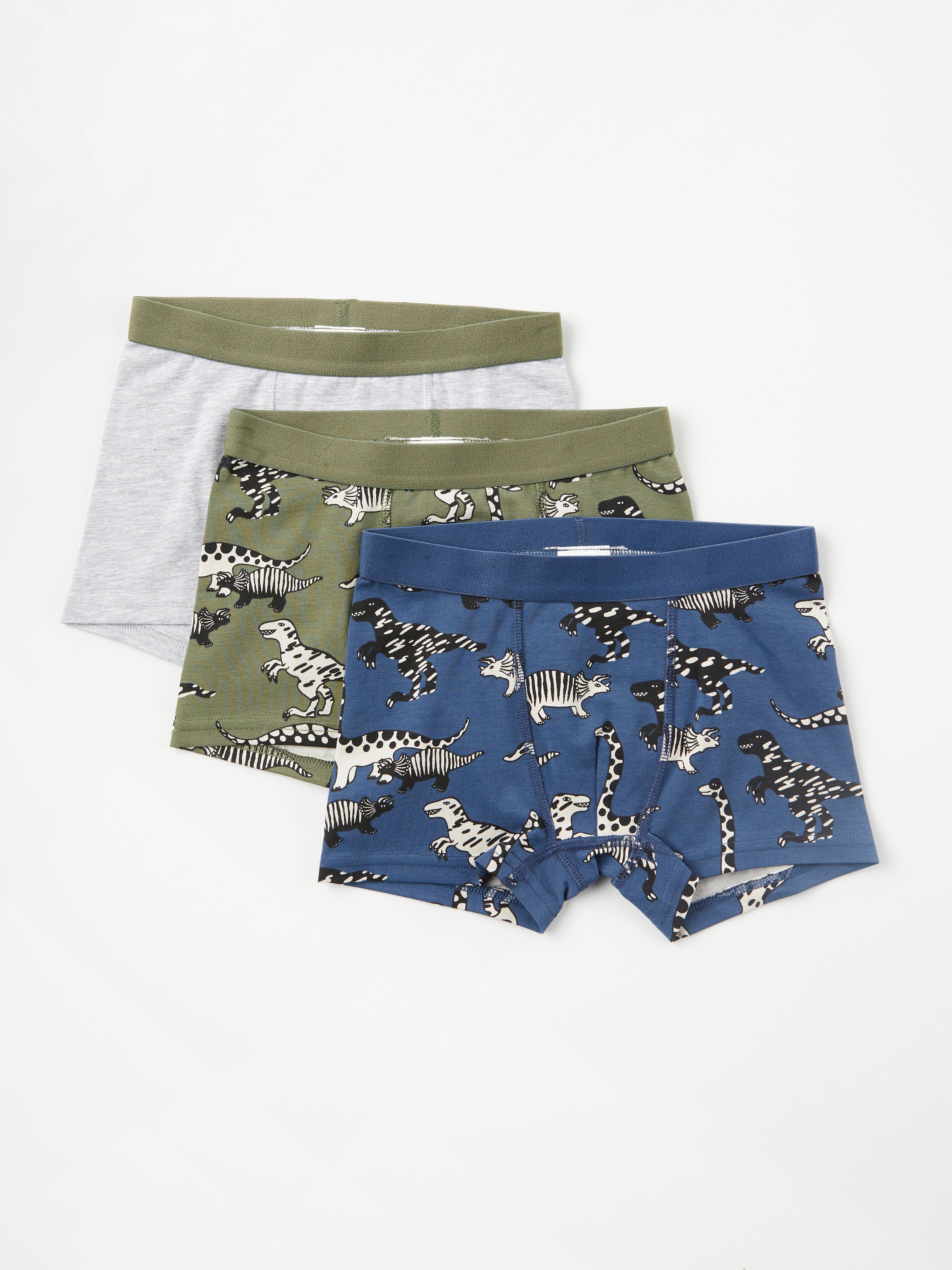 3-pack boxershorts med dinosaurier