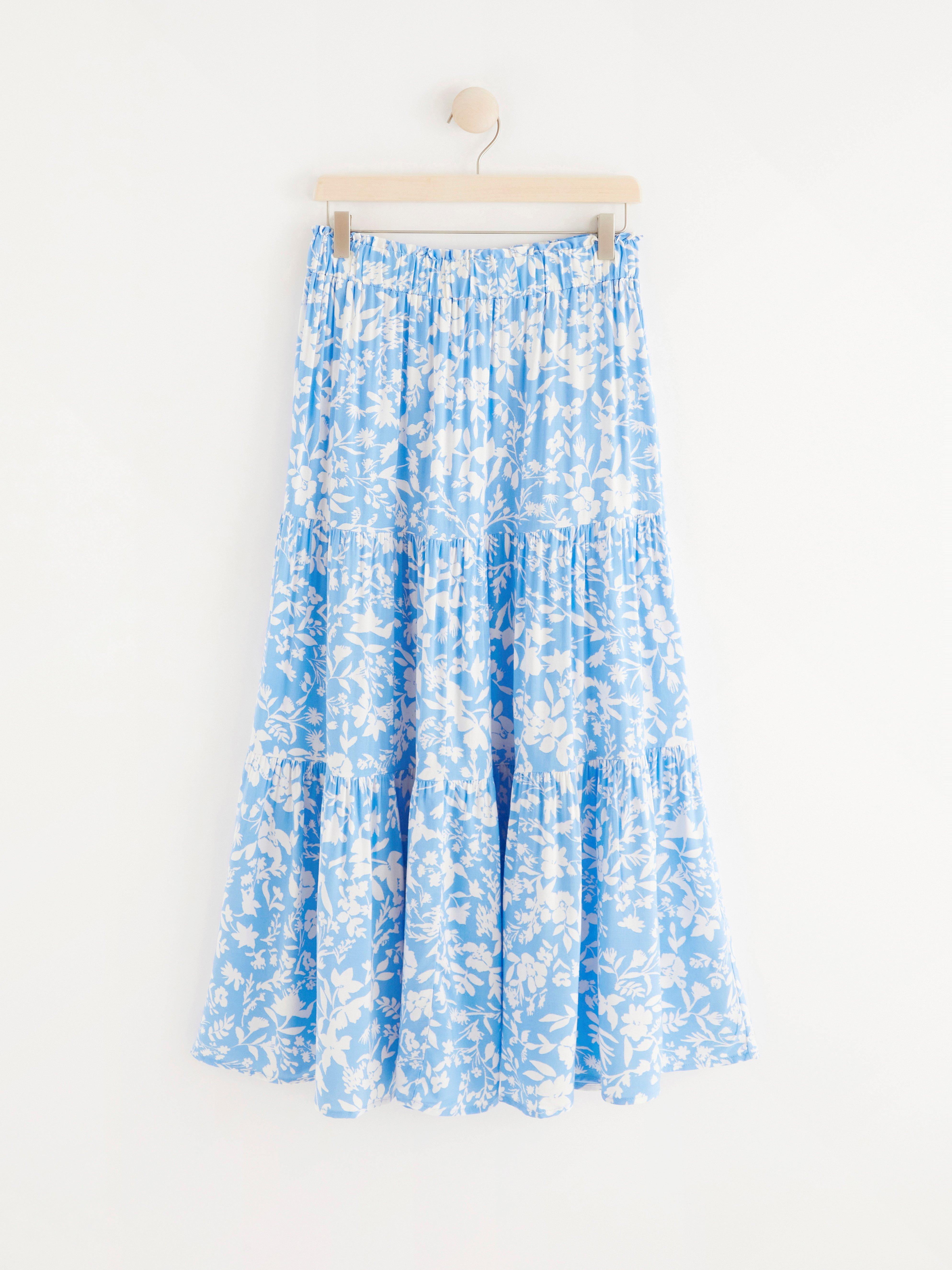 Patterned clearance flounced skirt