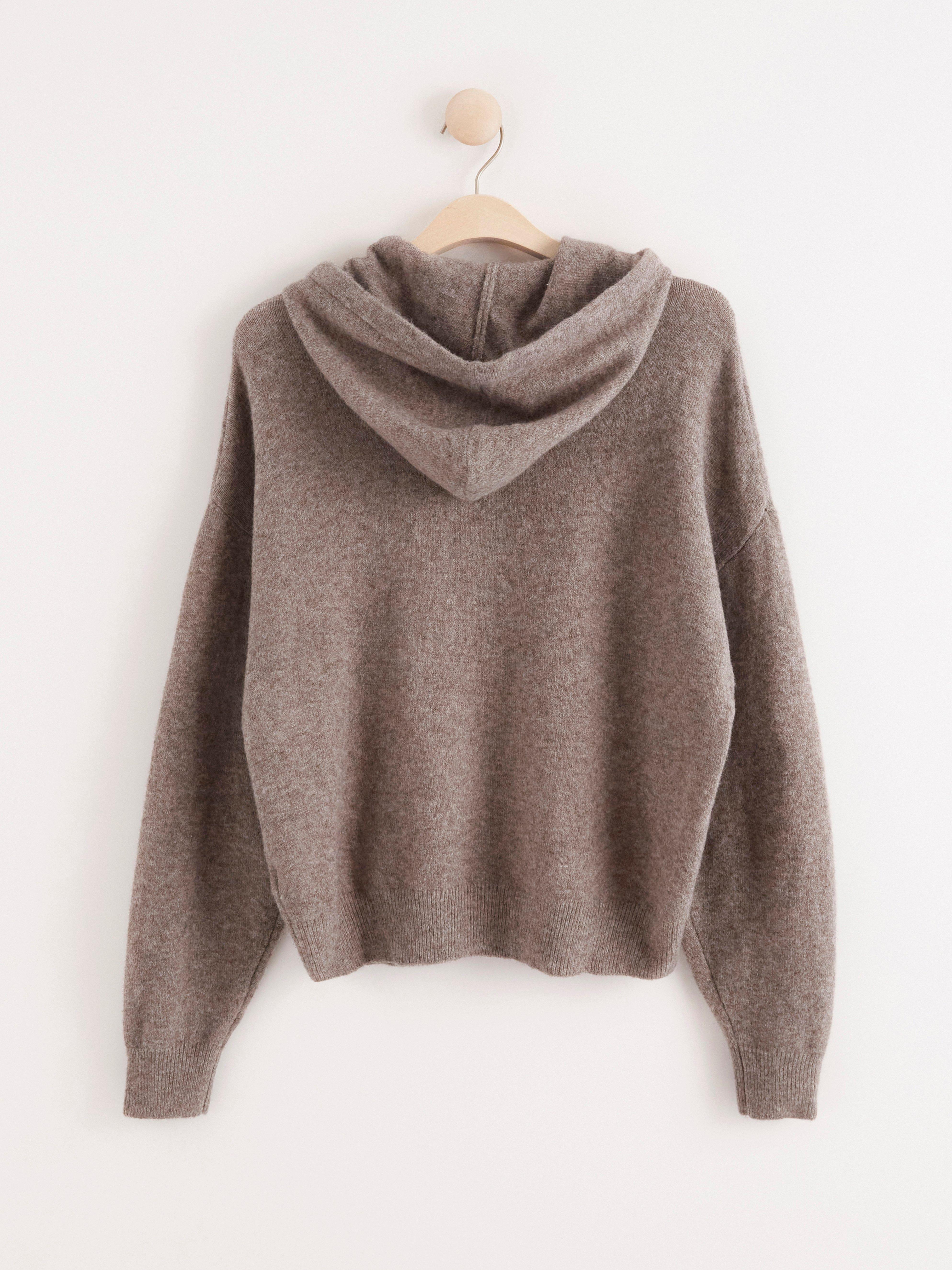 Fine knit sale hoodie