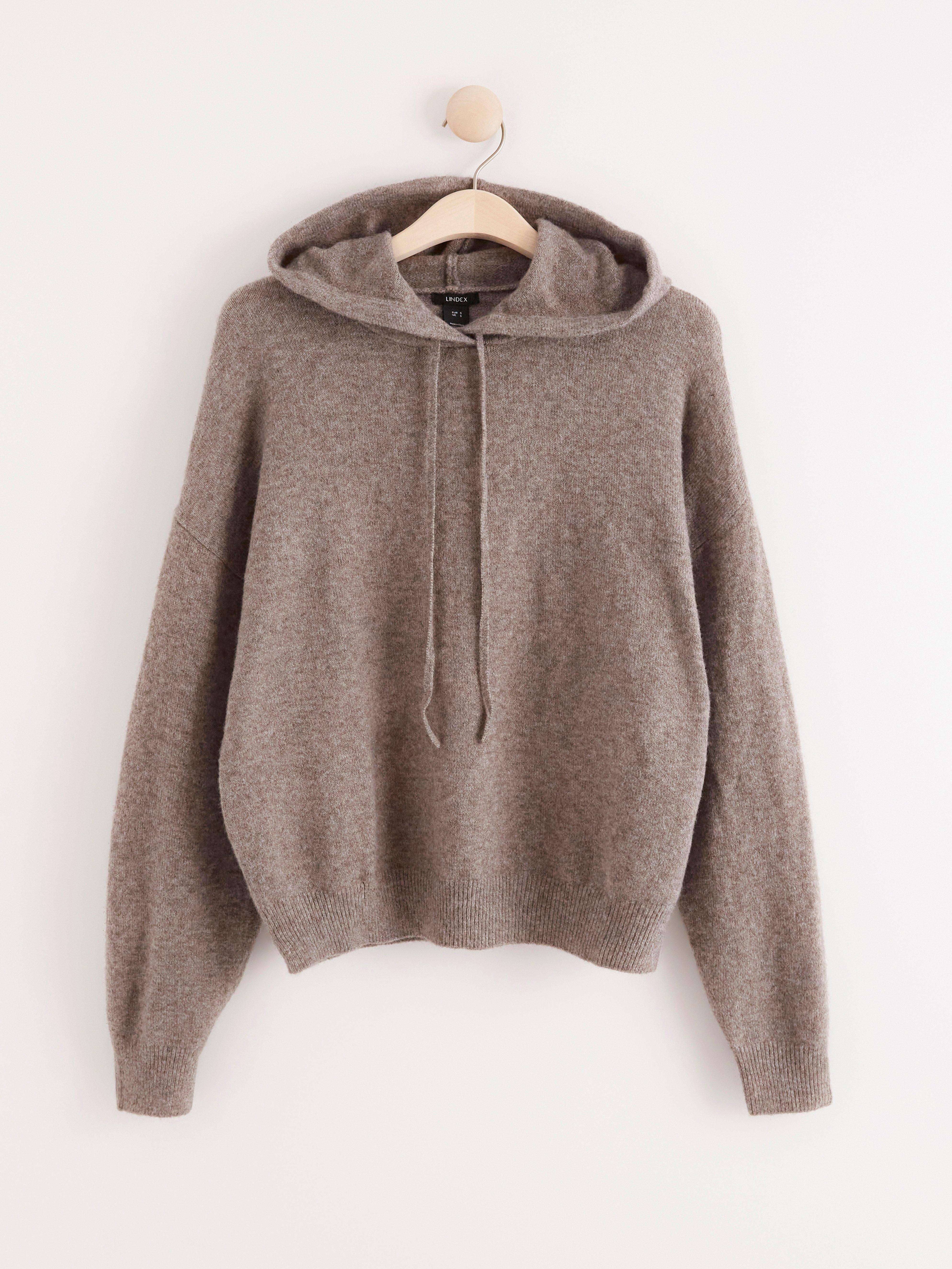 Fine knit hoodie new arrivals