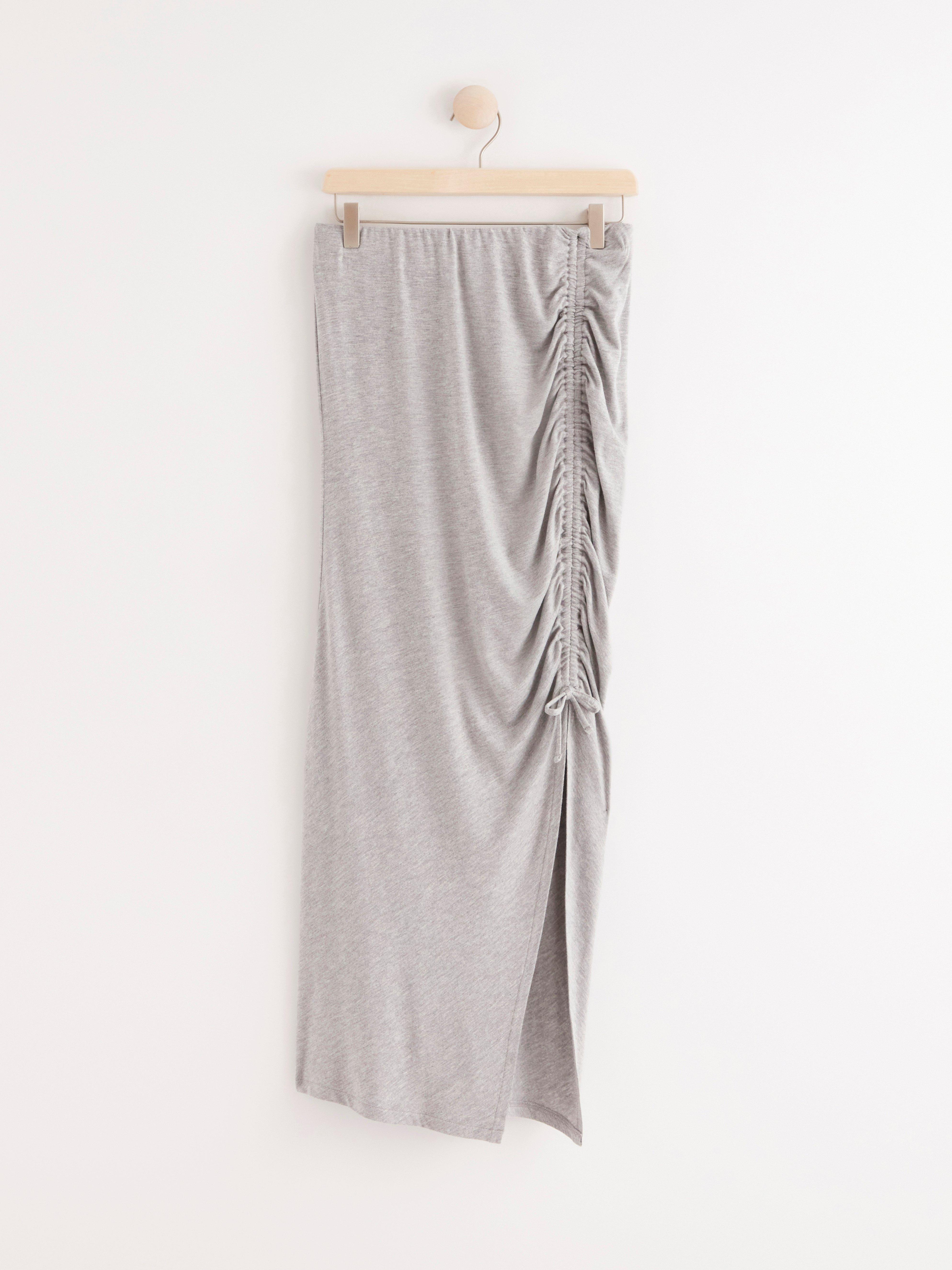 Drawstring grey 2025 jersey skirt