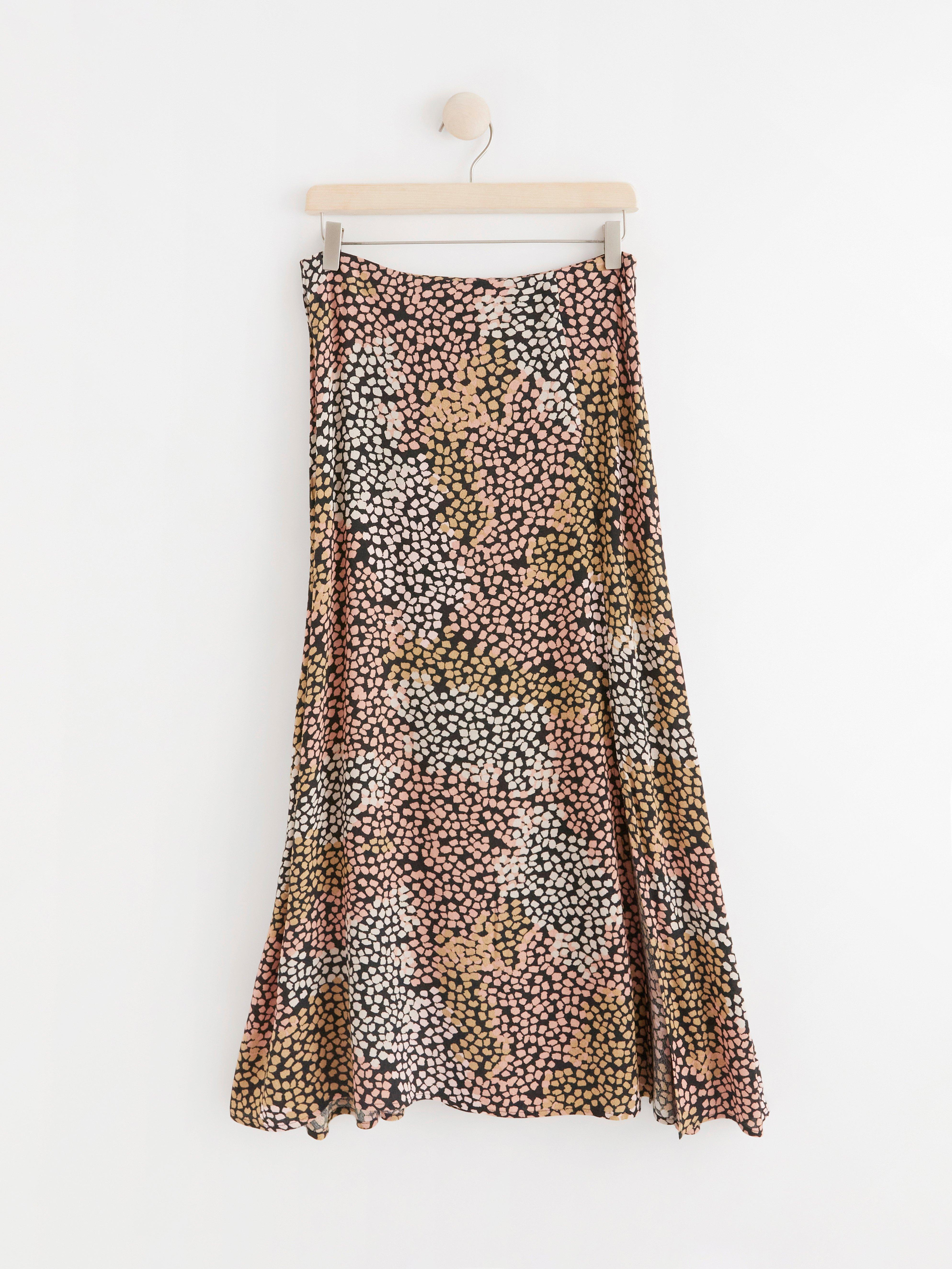 Patterned midi skirt