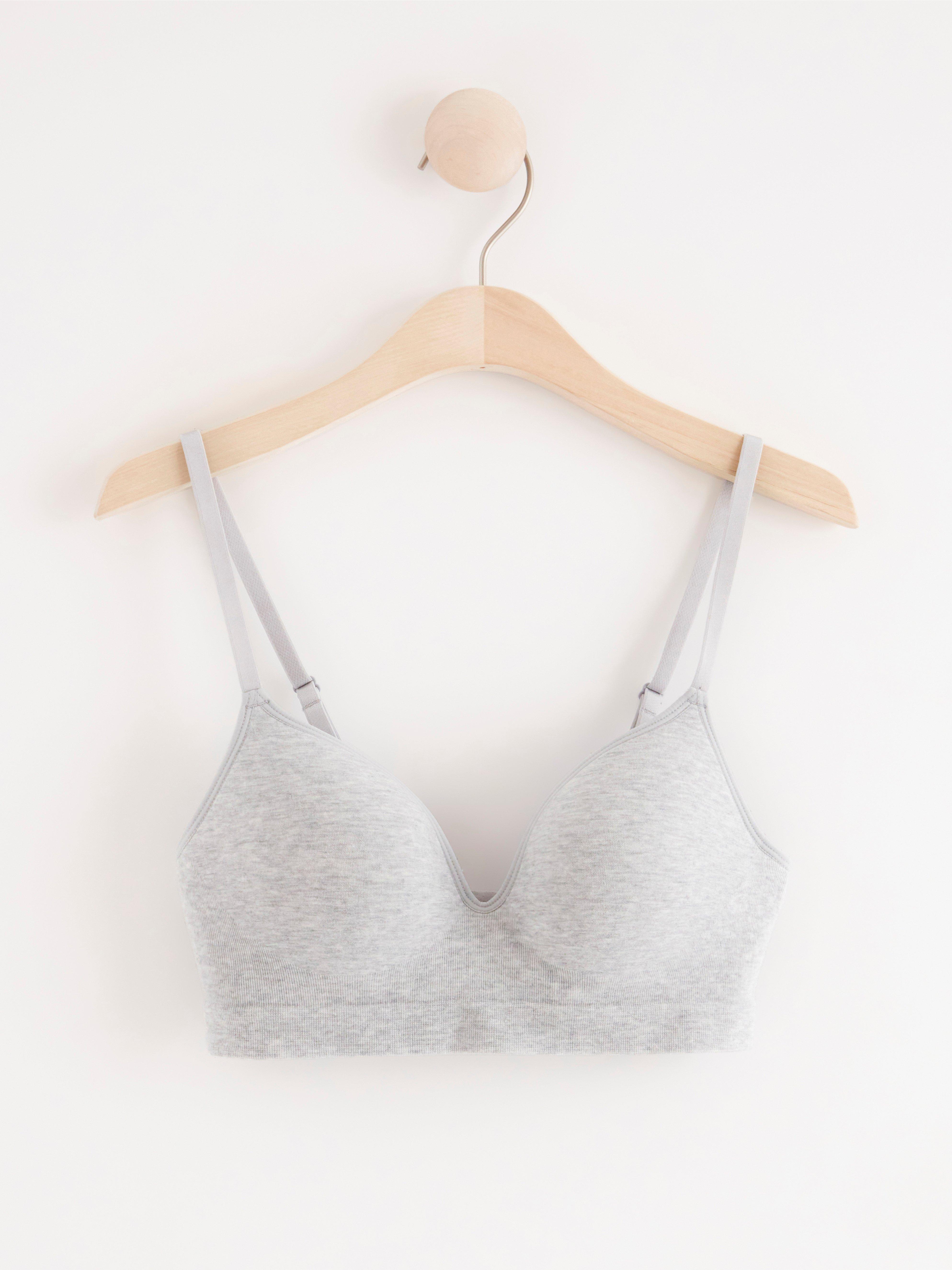 Flora Wirefree Bra - Lingerie - Grey