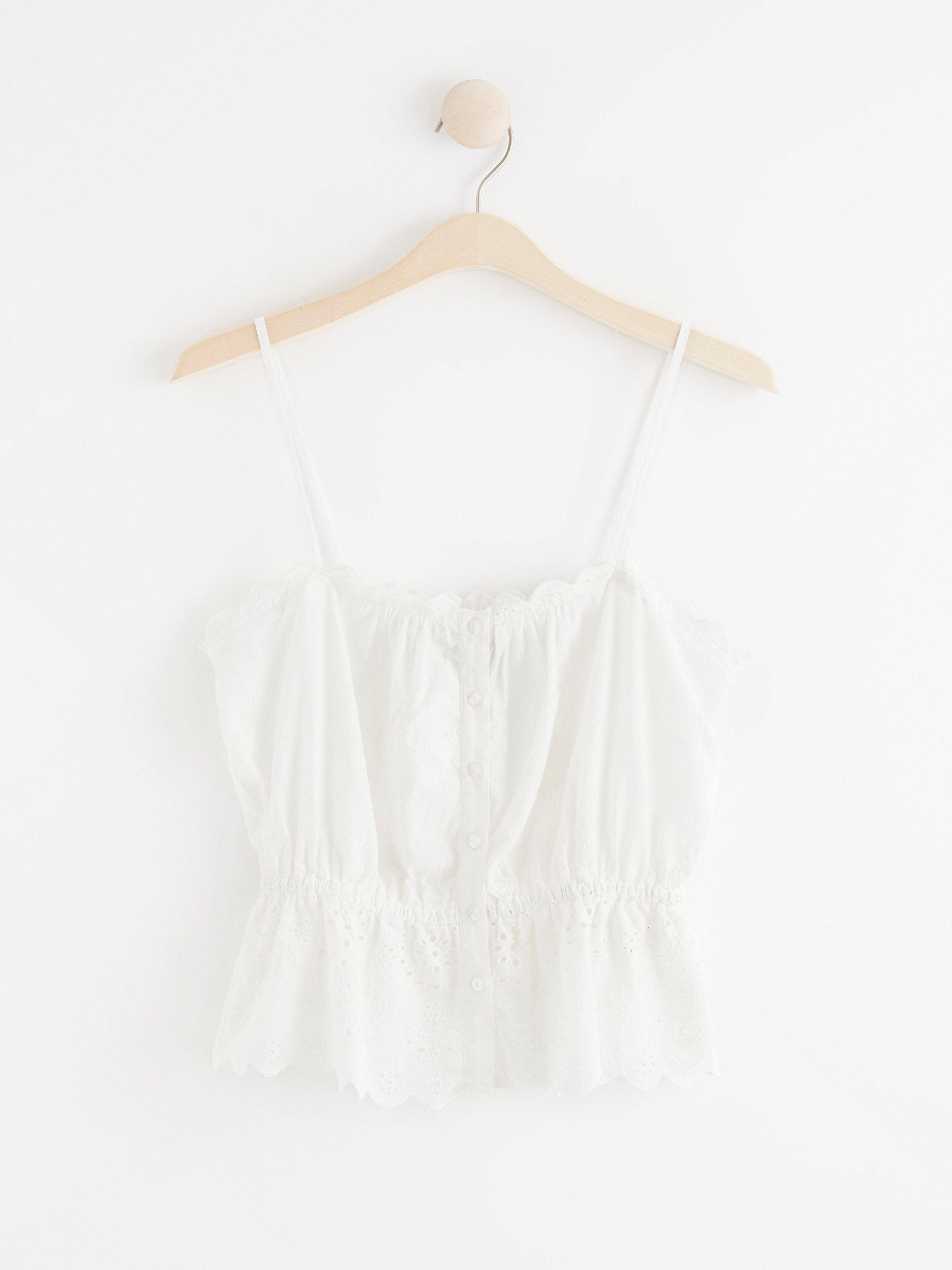 Broderie Anglaise Camisole WHITE