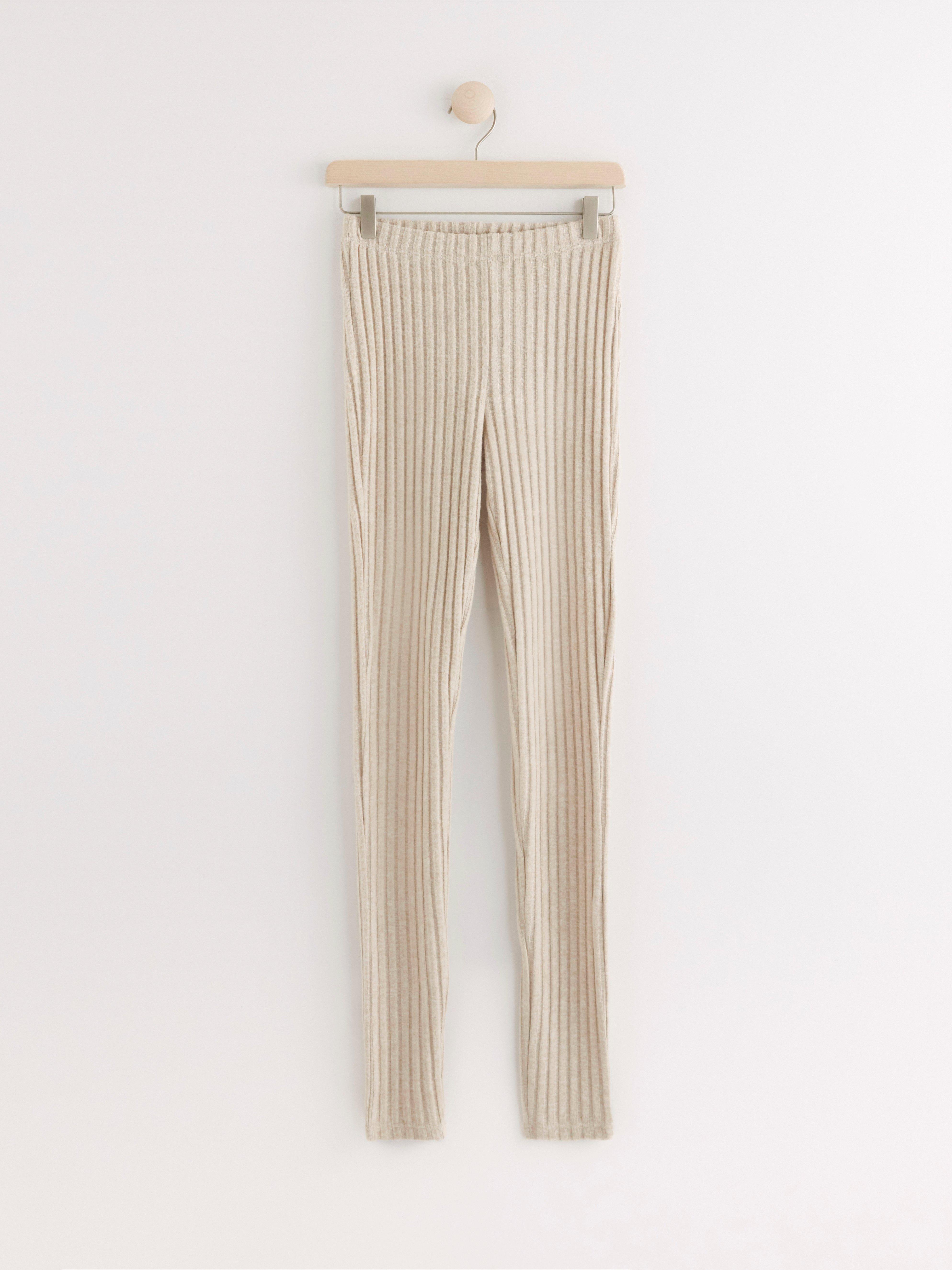 Leggings - Dame - Beige