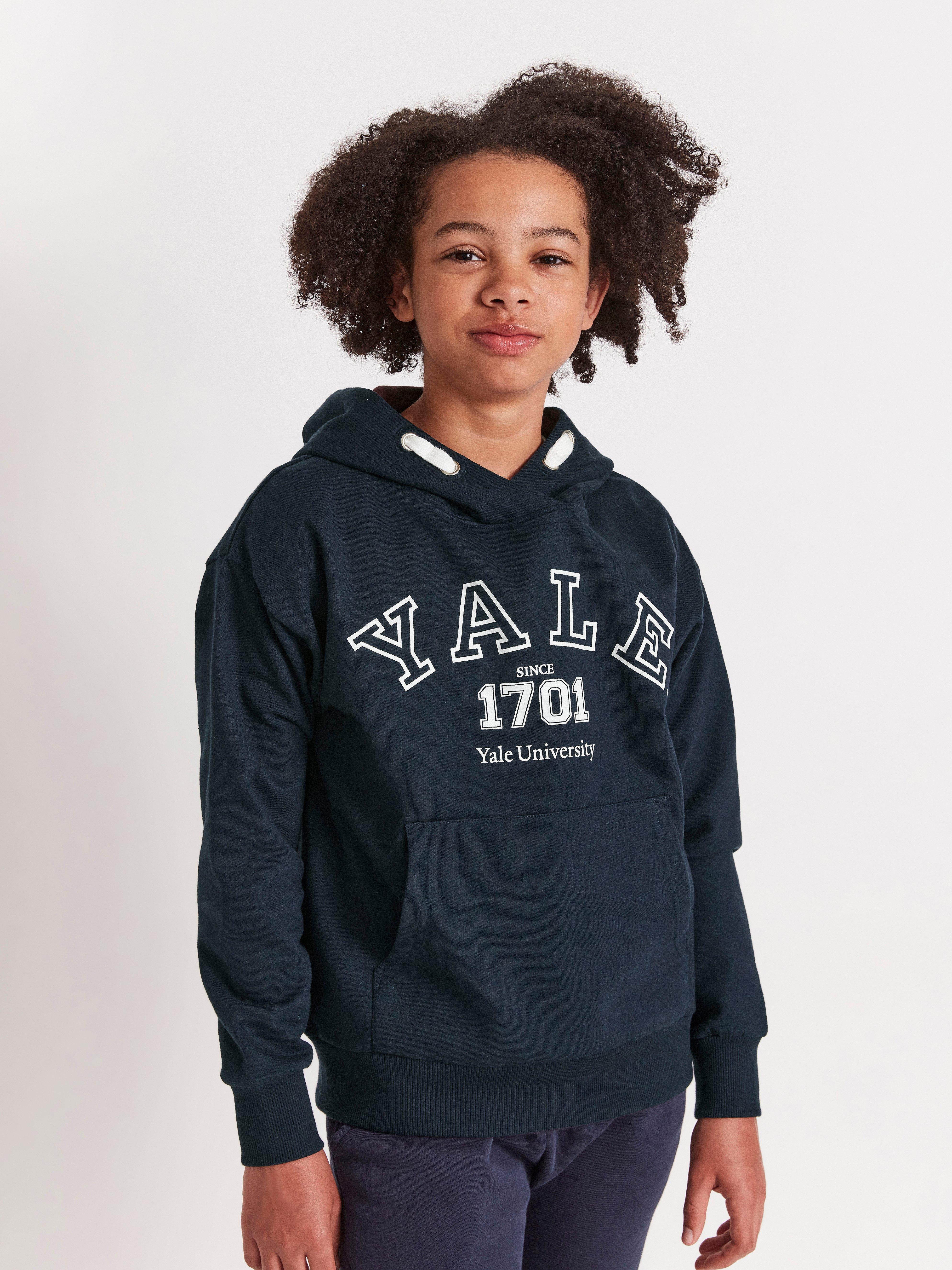 Hoodie med tryck från Yale University