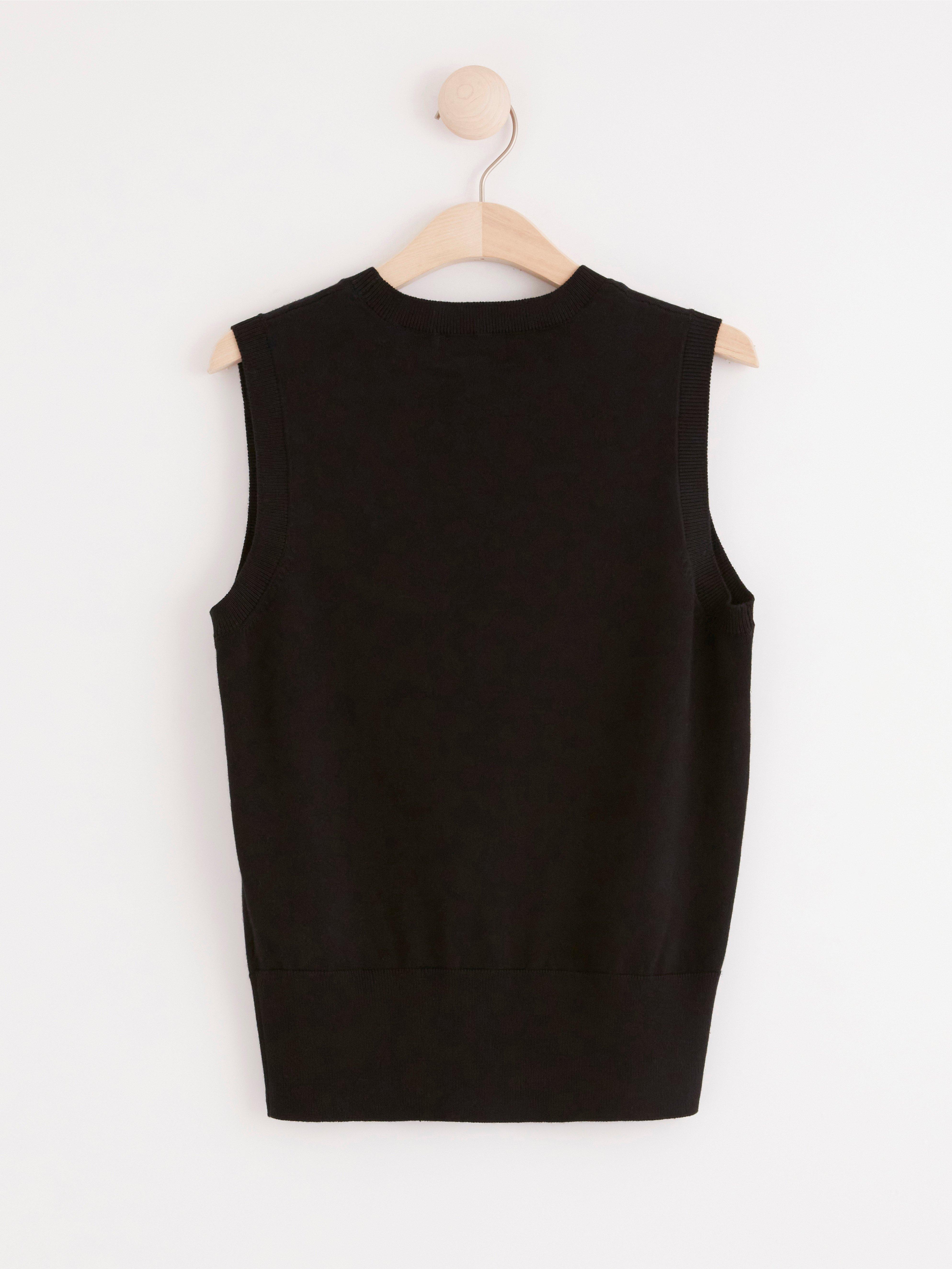 black knit vest