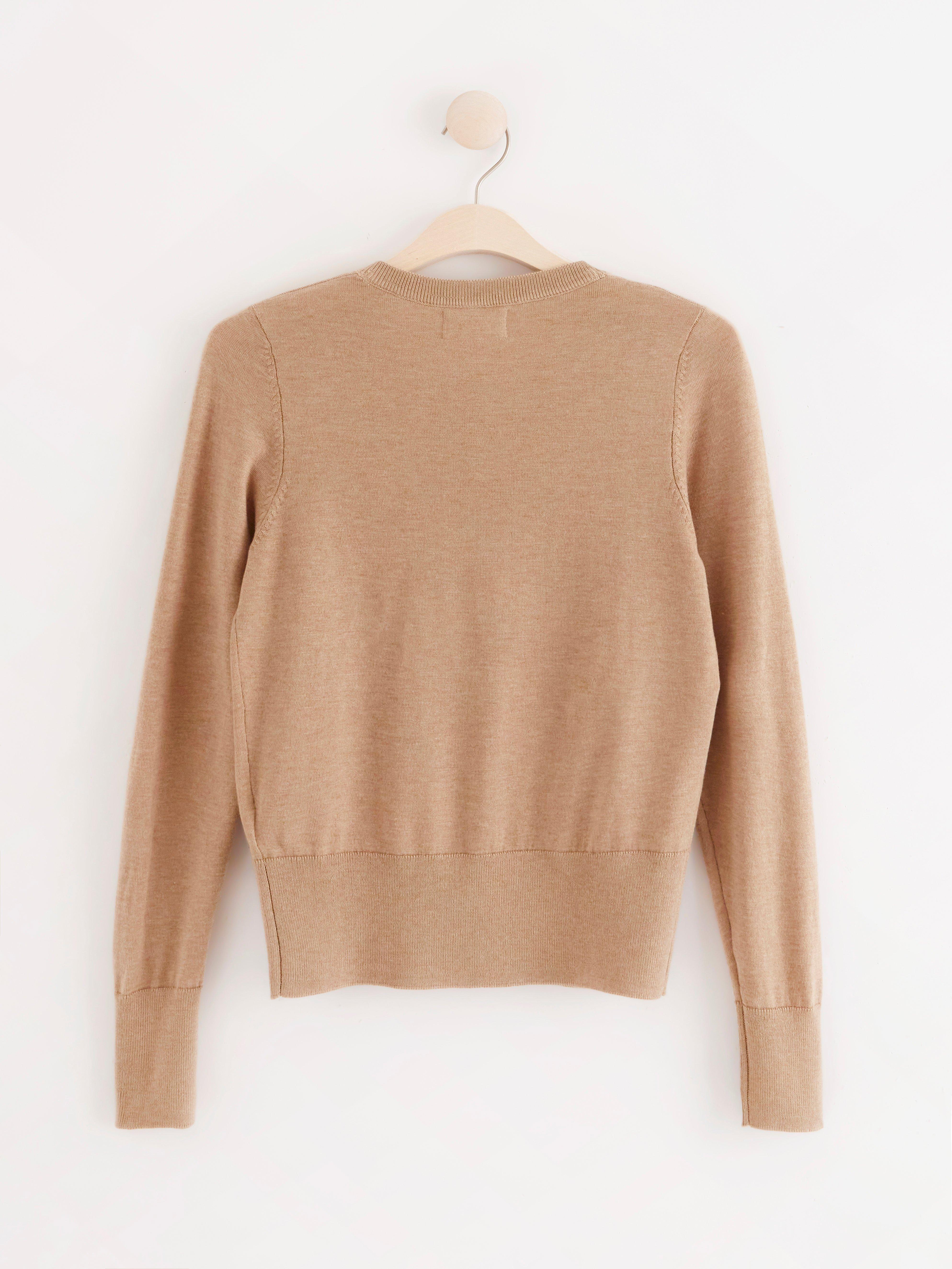 Neuletakki - Naiset - Beige