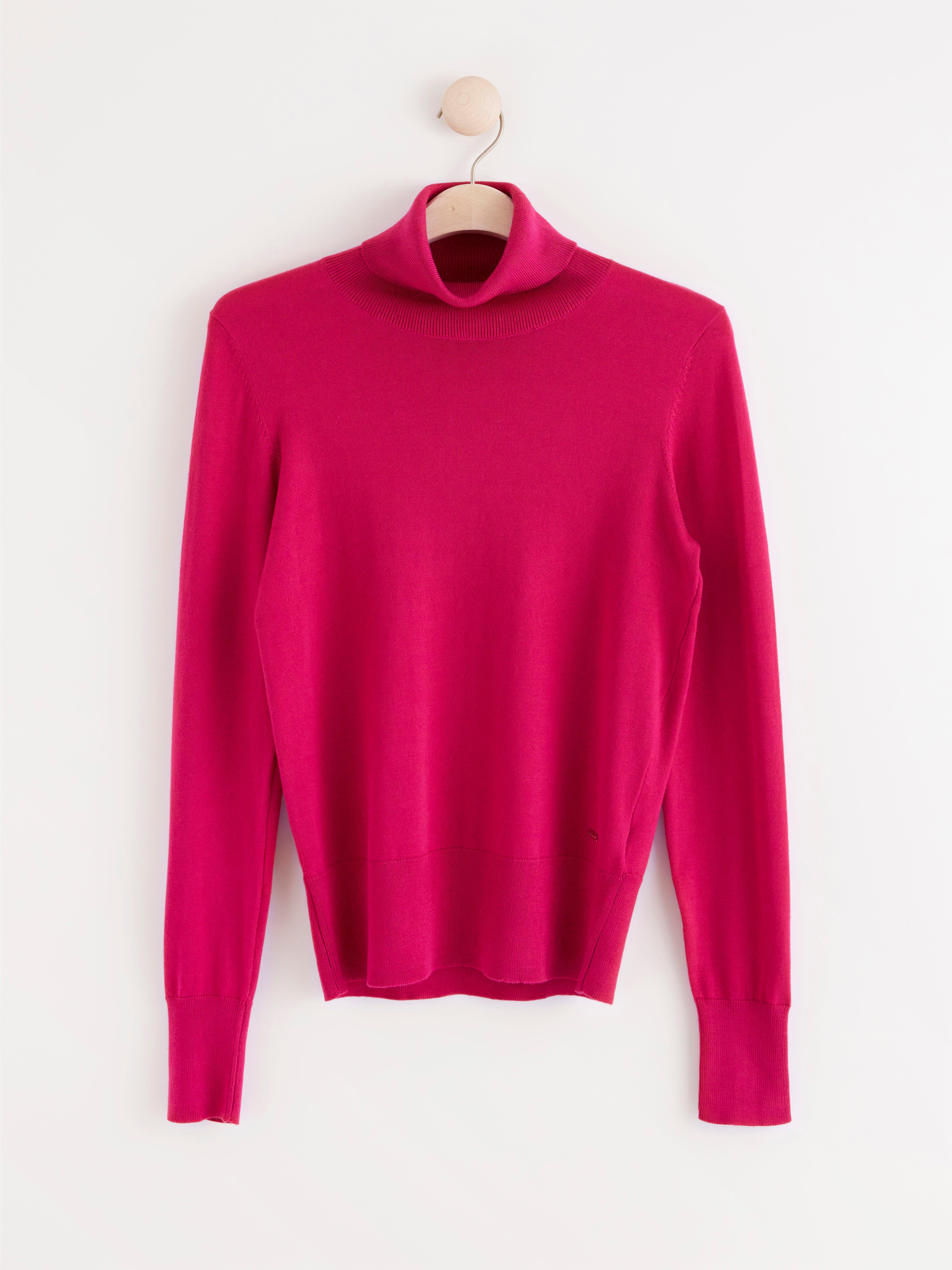 Turtle Neck Sweater - Womens Wear - Pink