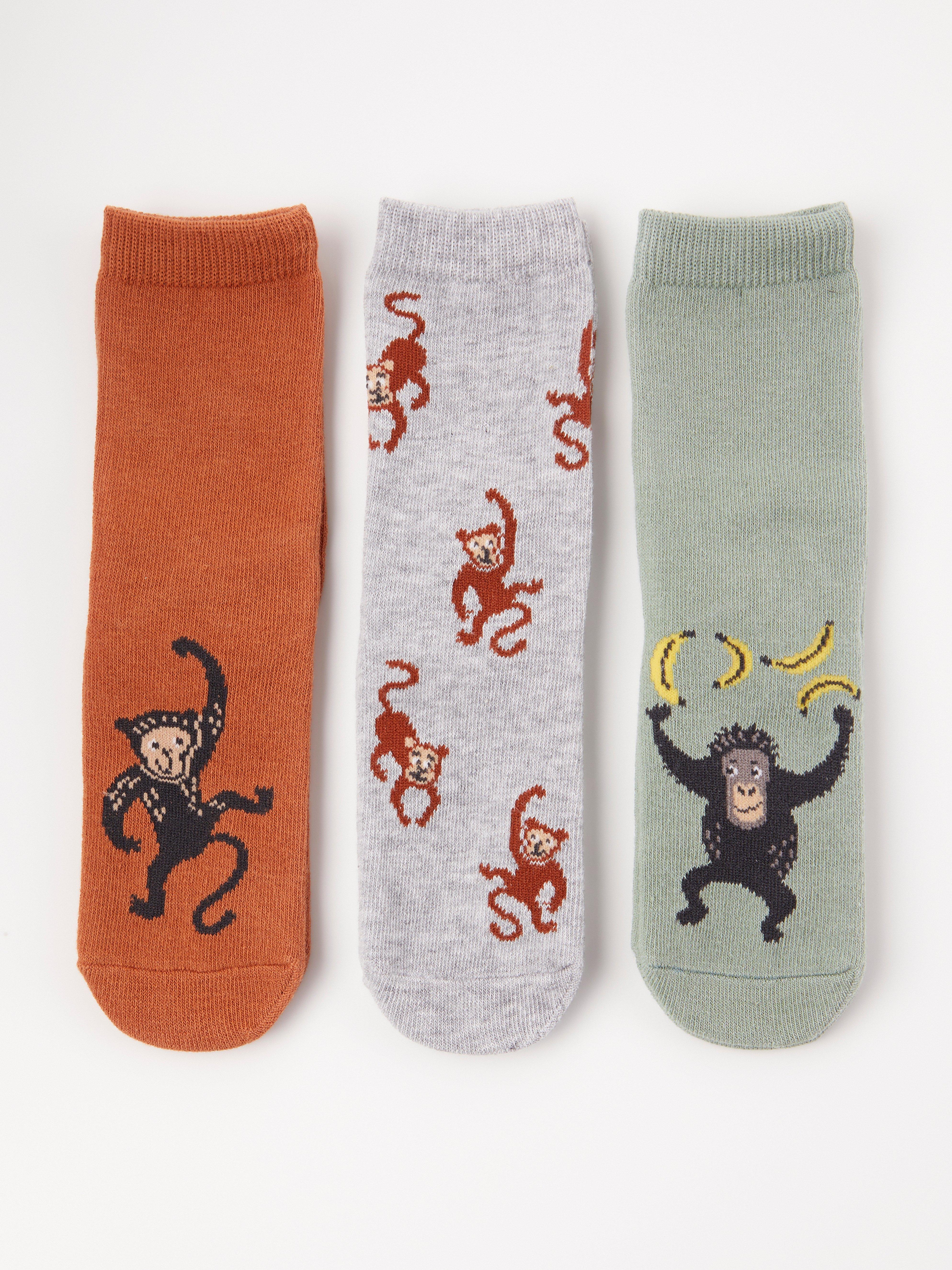 3-pack socks with monkeys | Lindex Europe