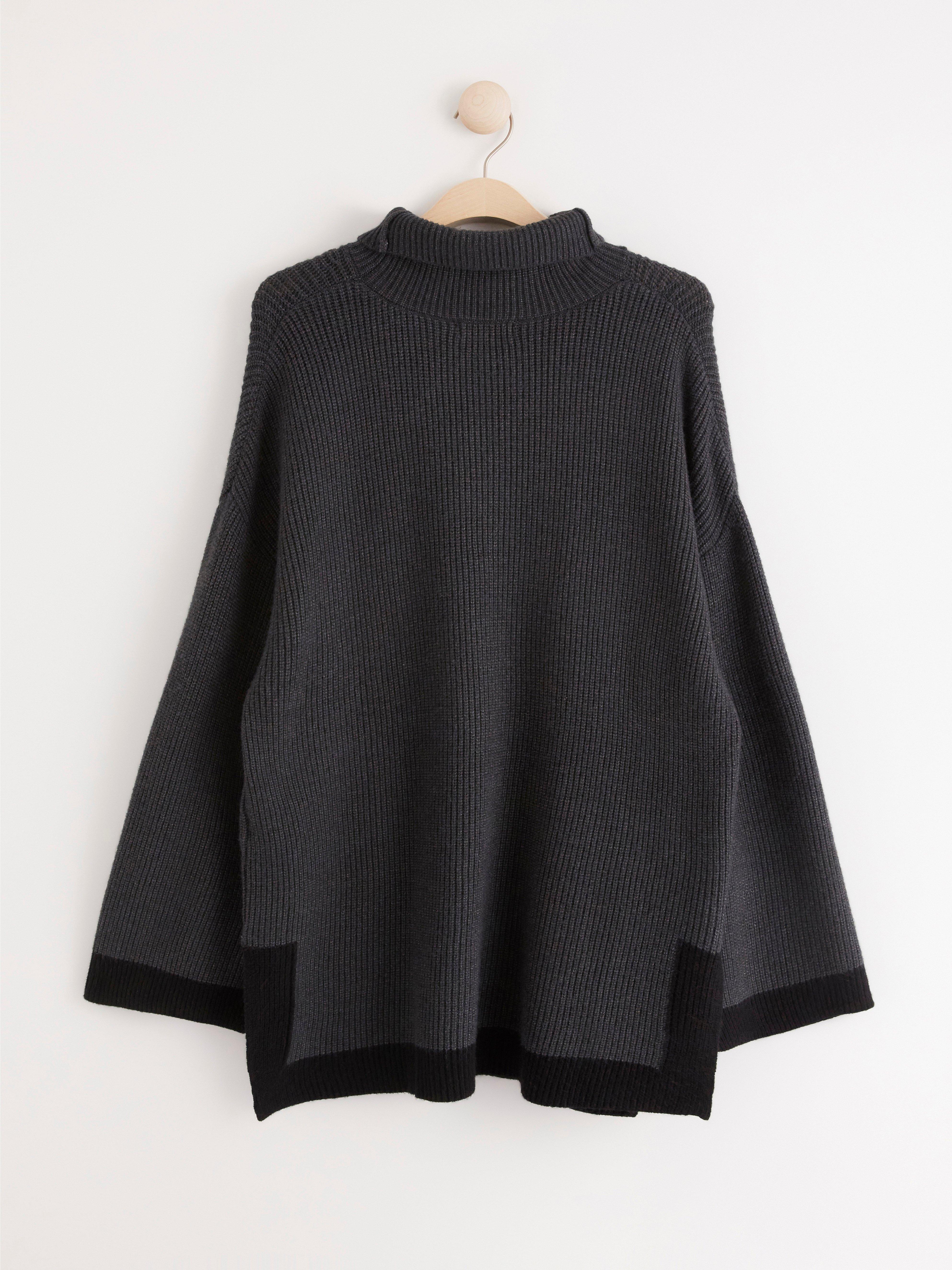 Turtle Neck Sweater - Womens Wear - Grey