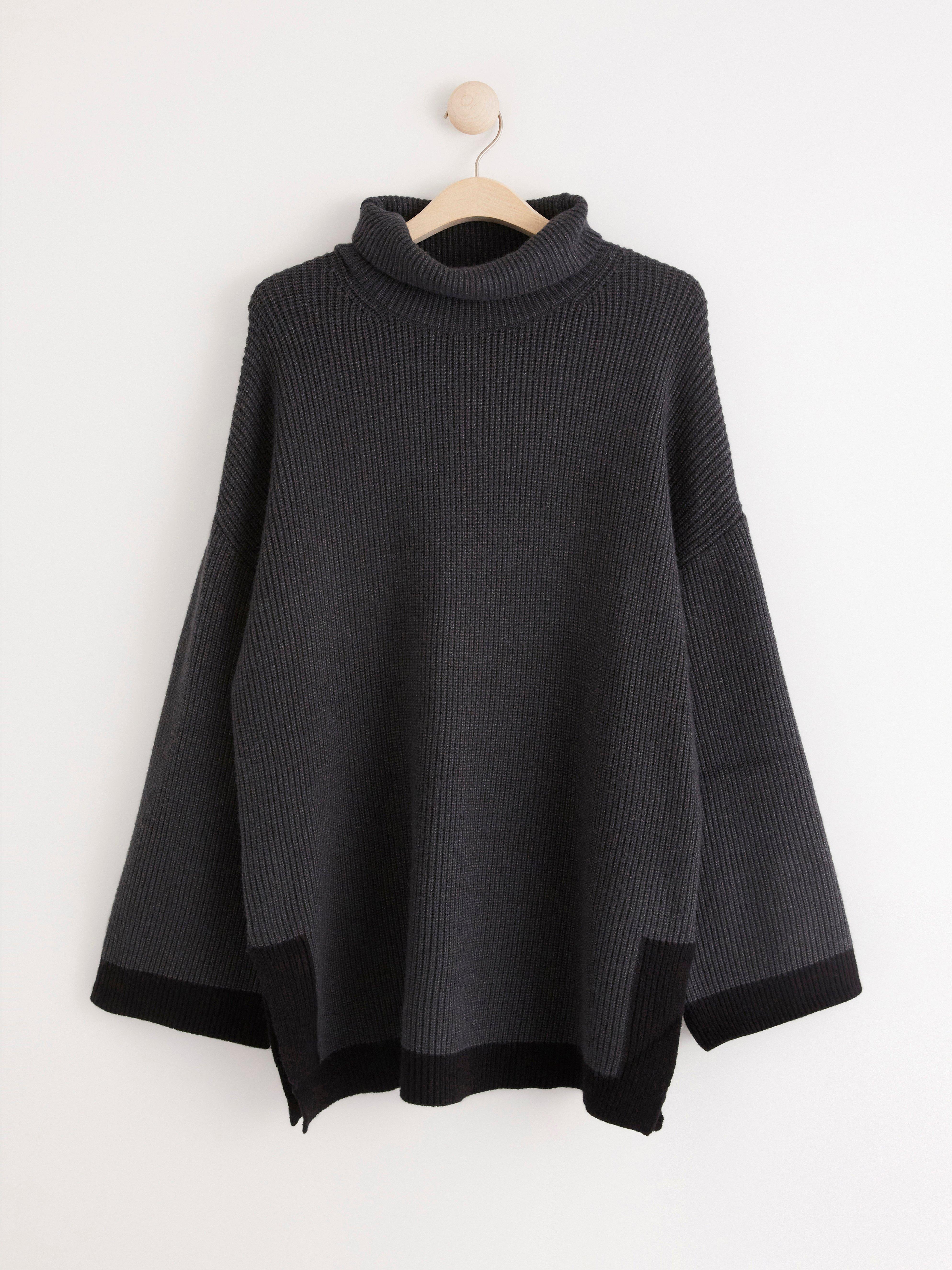 Turtle Neck Sweater - Womens Wear - Grey