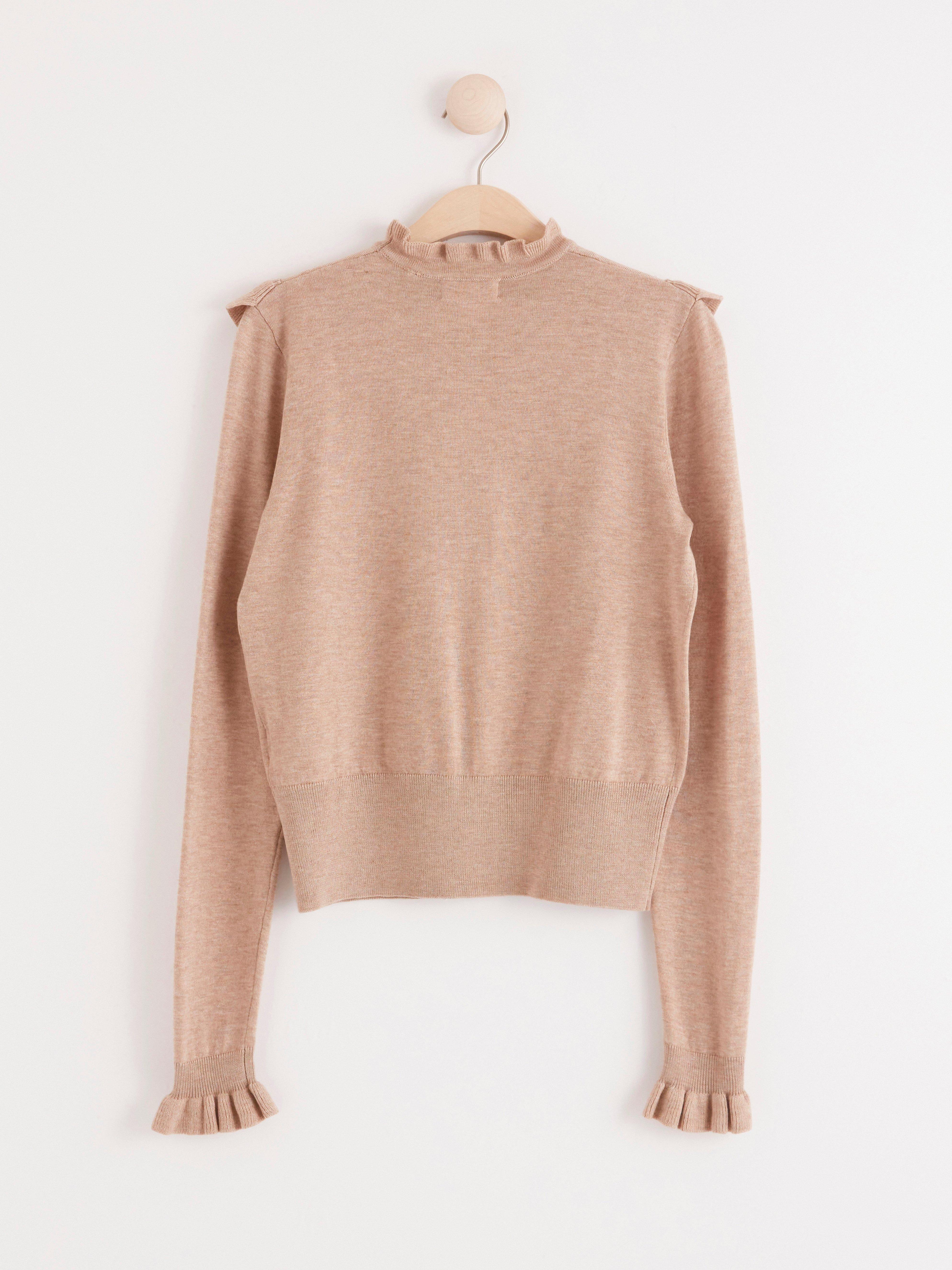 Beige fine outlet knit jumper