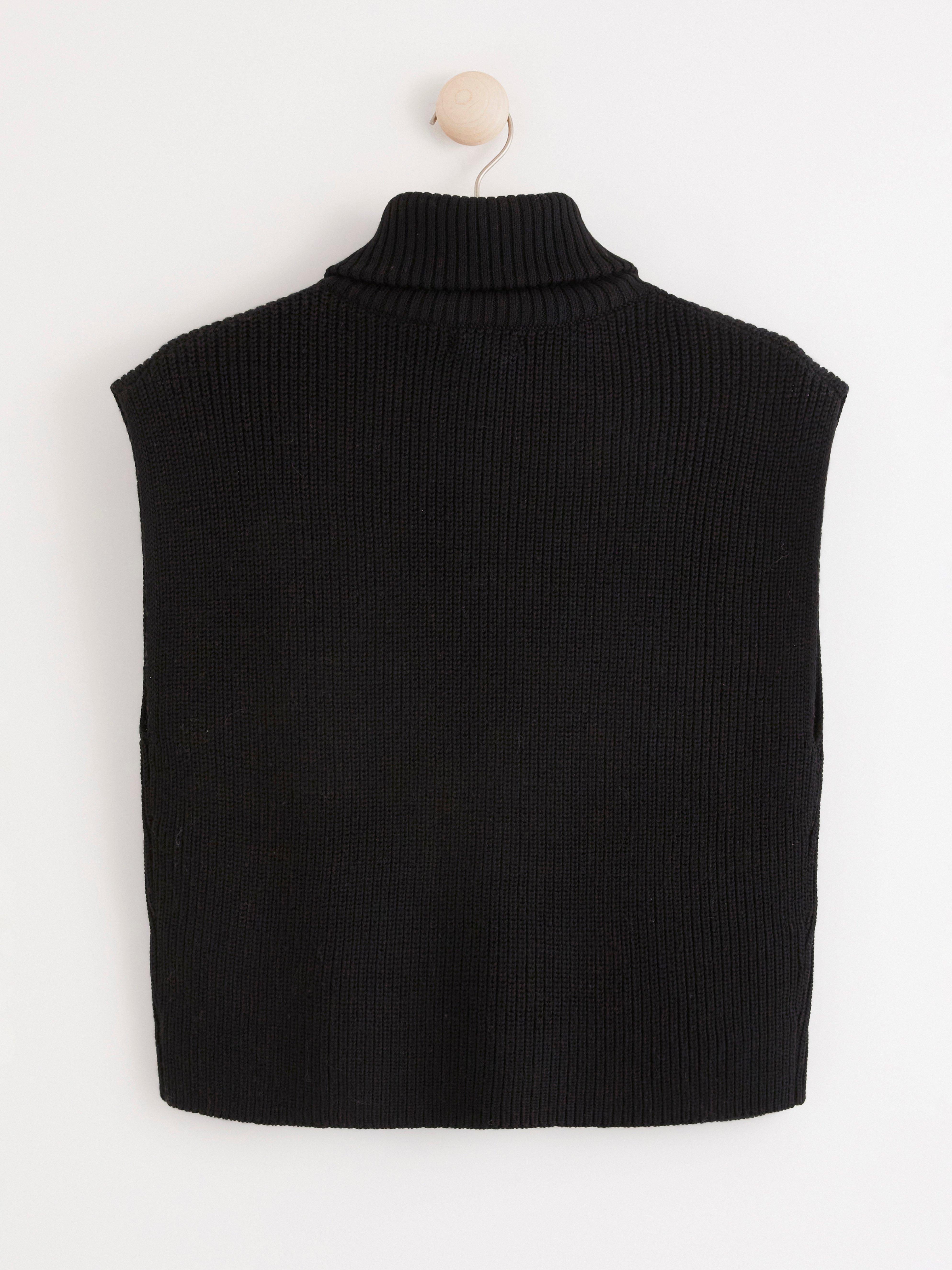 black knit vest