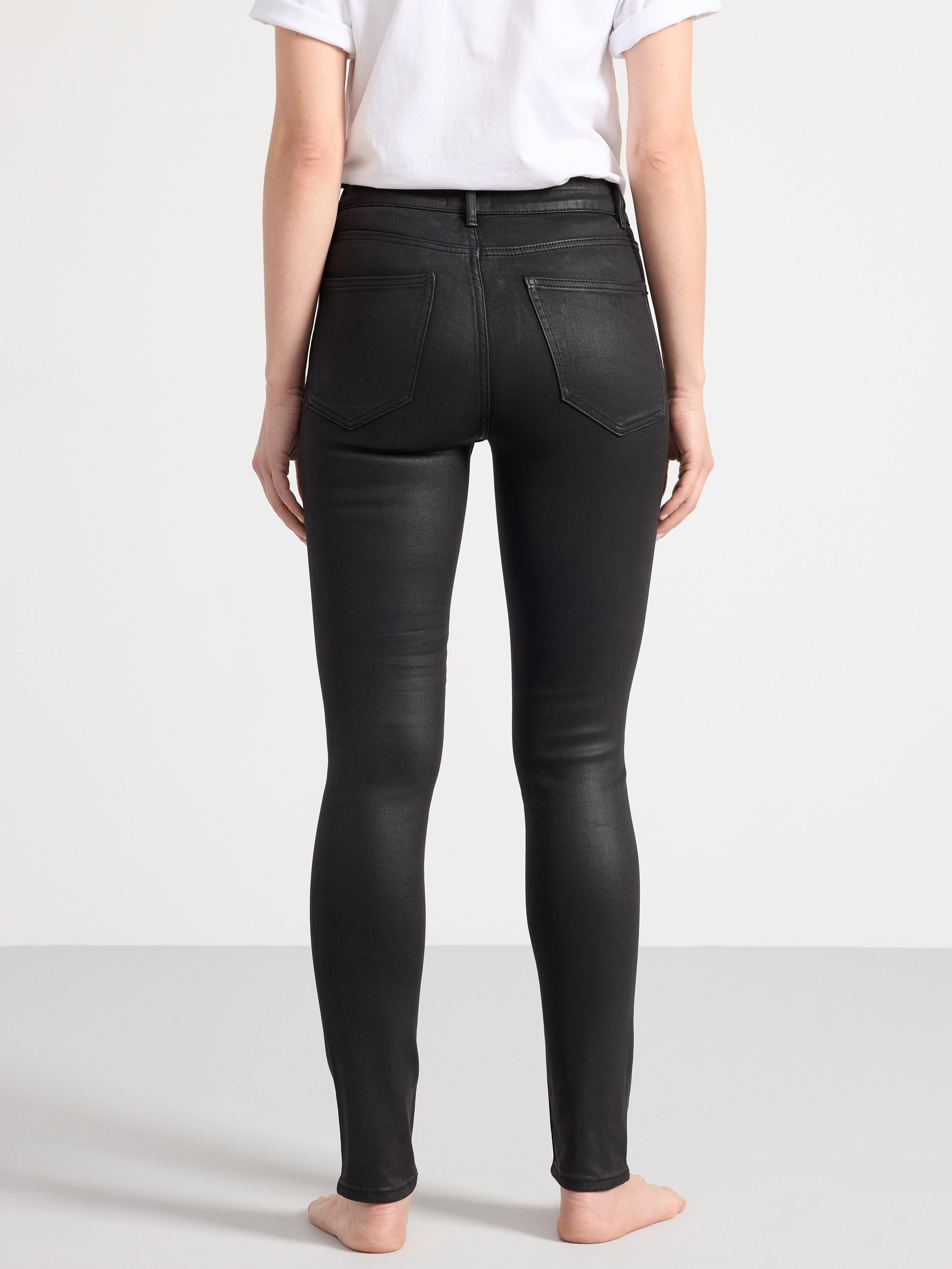 Topshop Faux Leather Front Leggings Black 4, $56