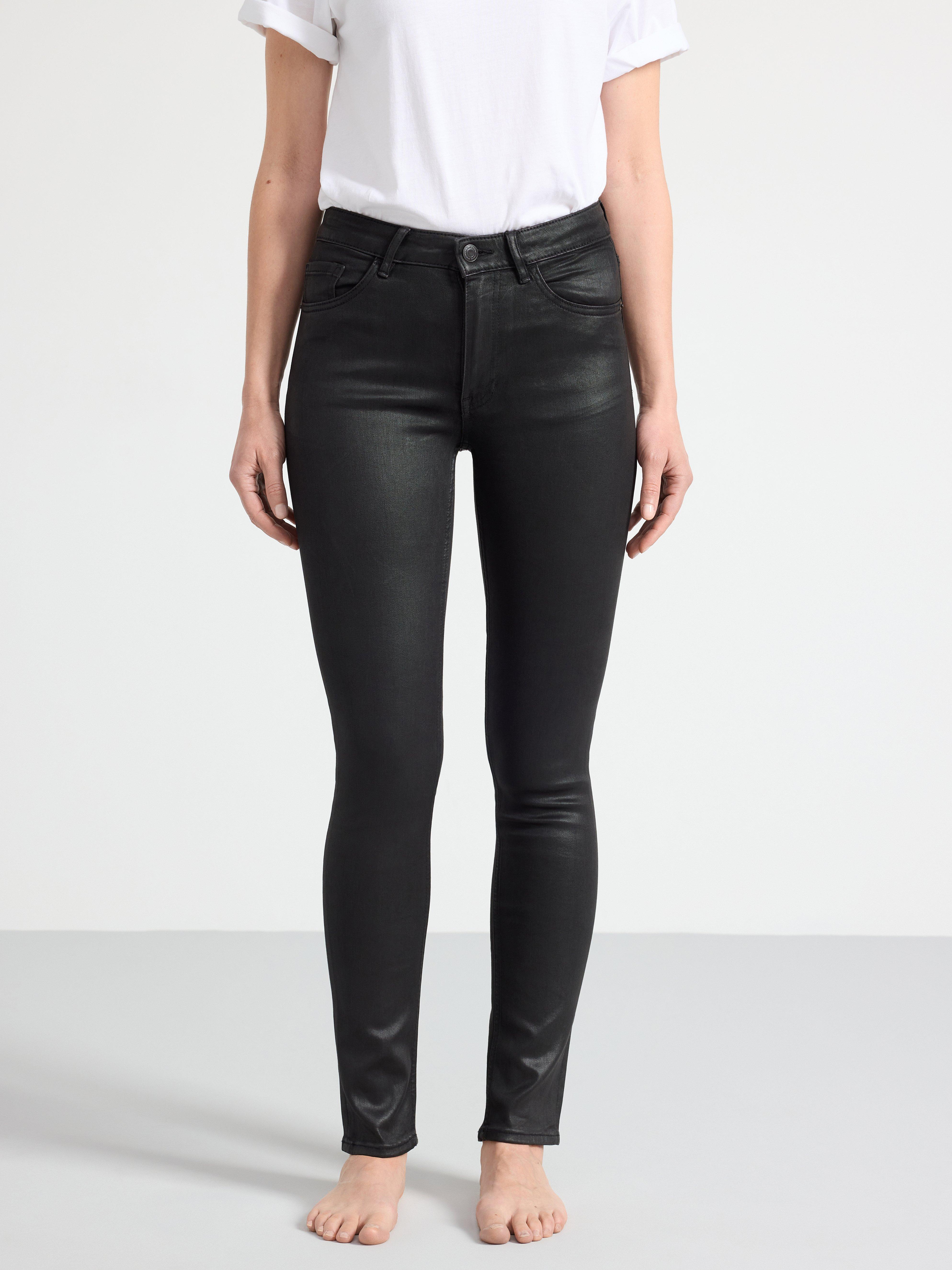 coated straight leg jeans womens