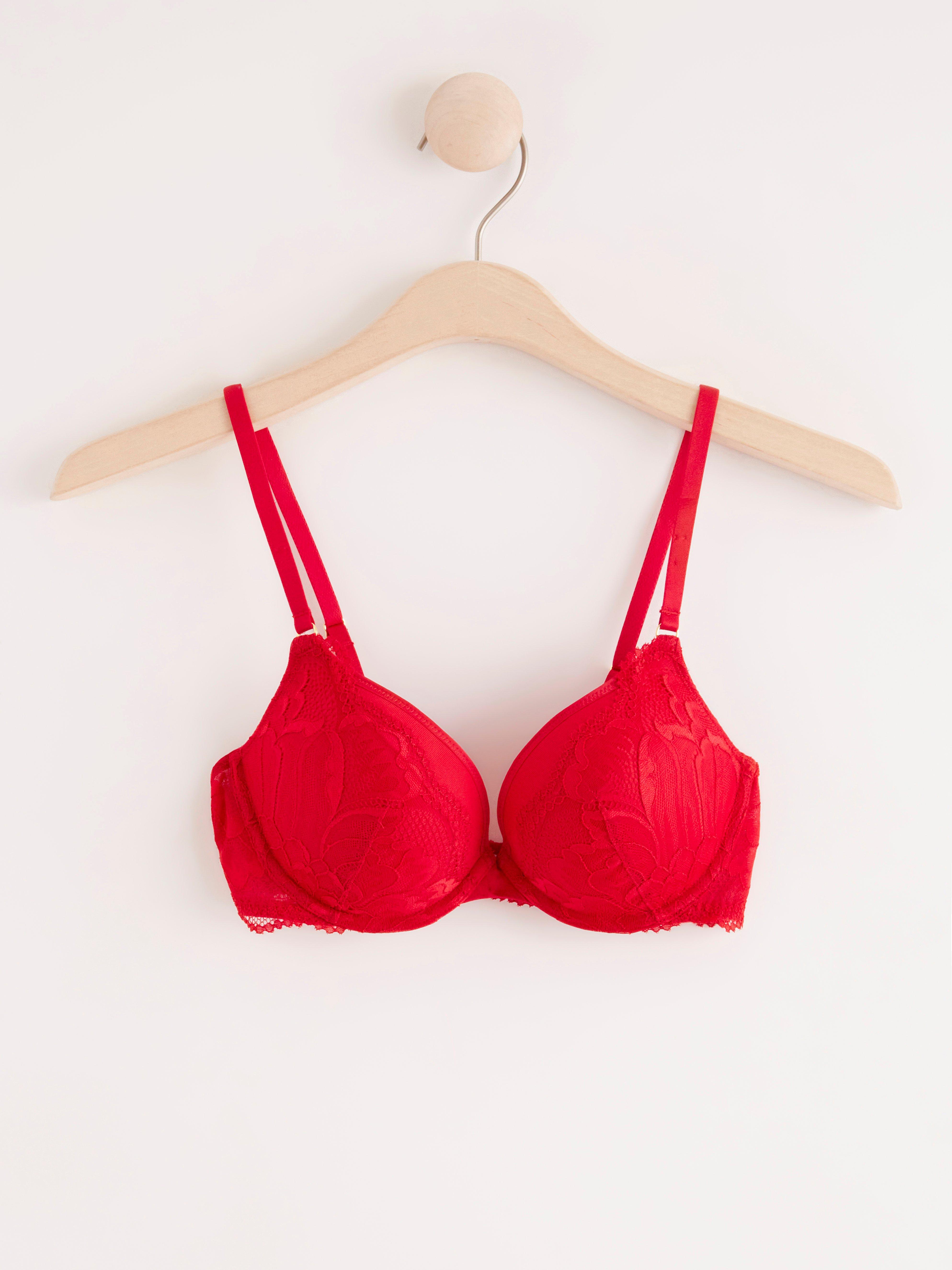 Malva push up-bh - Underkläder - Röd