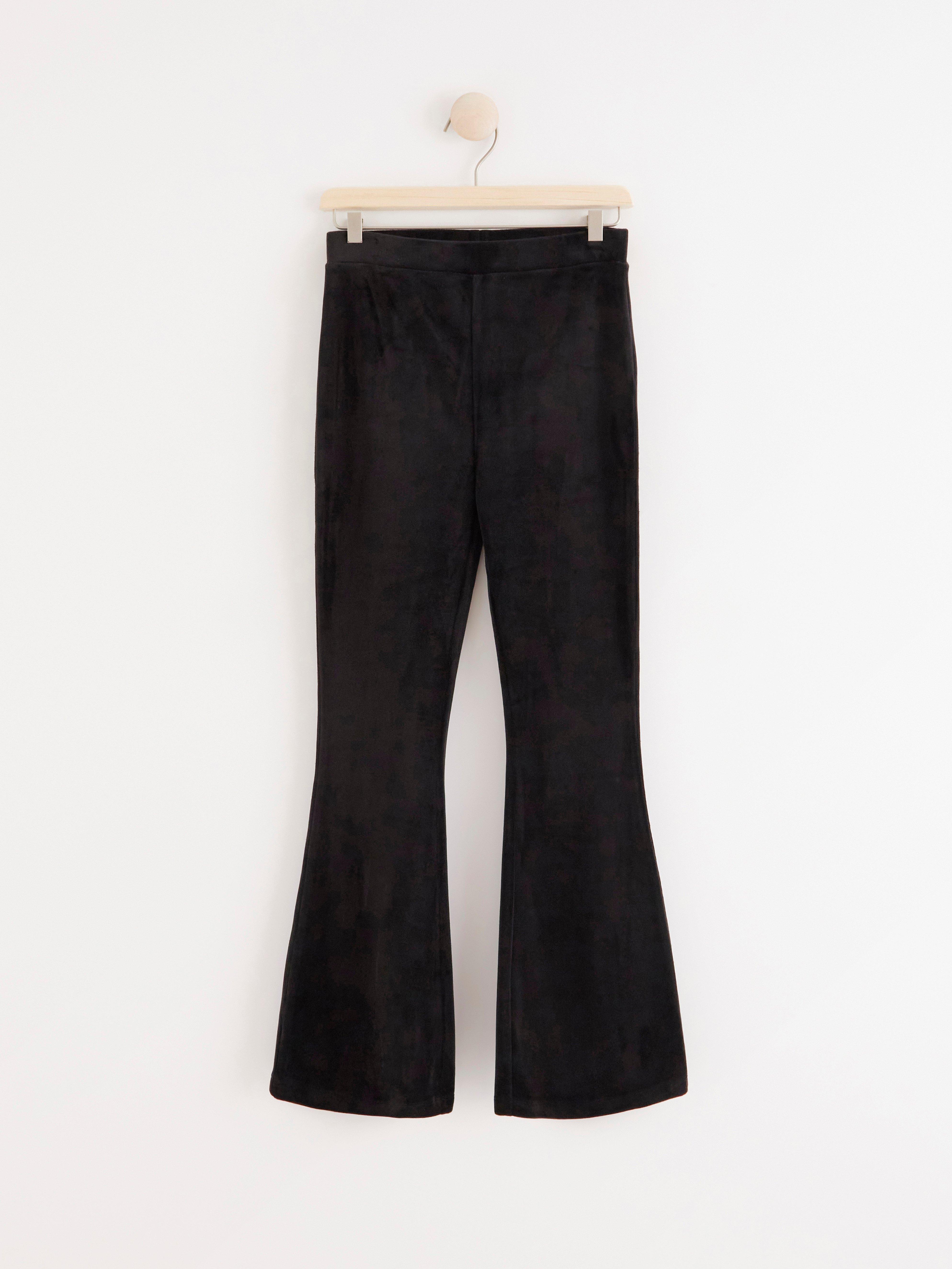 Black velvet flares store topshop