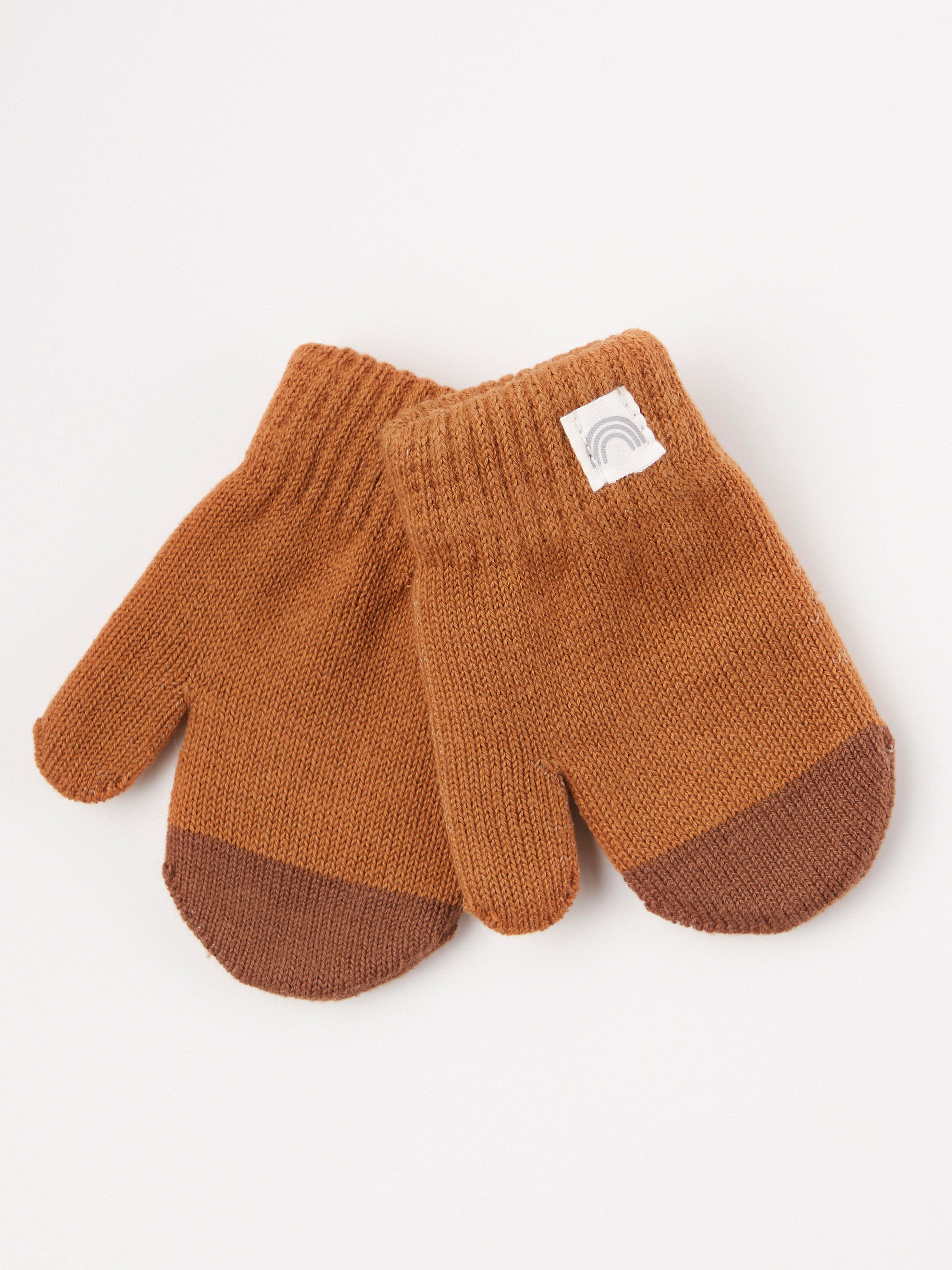 Mittens - Kids Wear - Brown