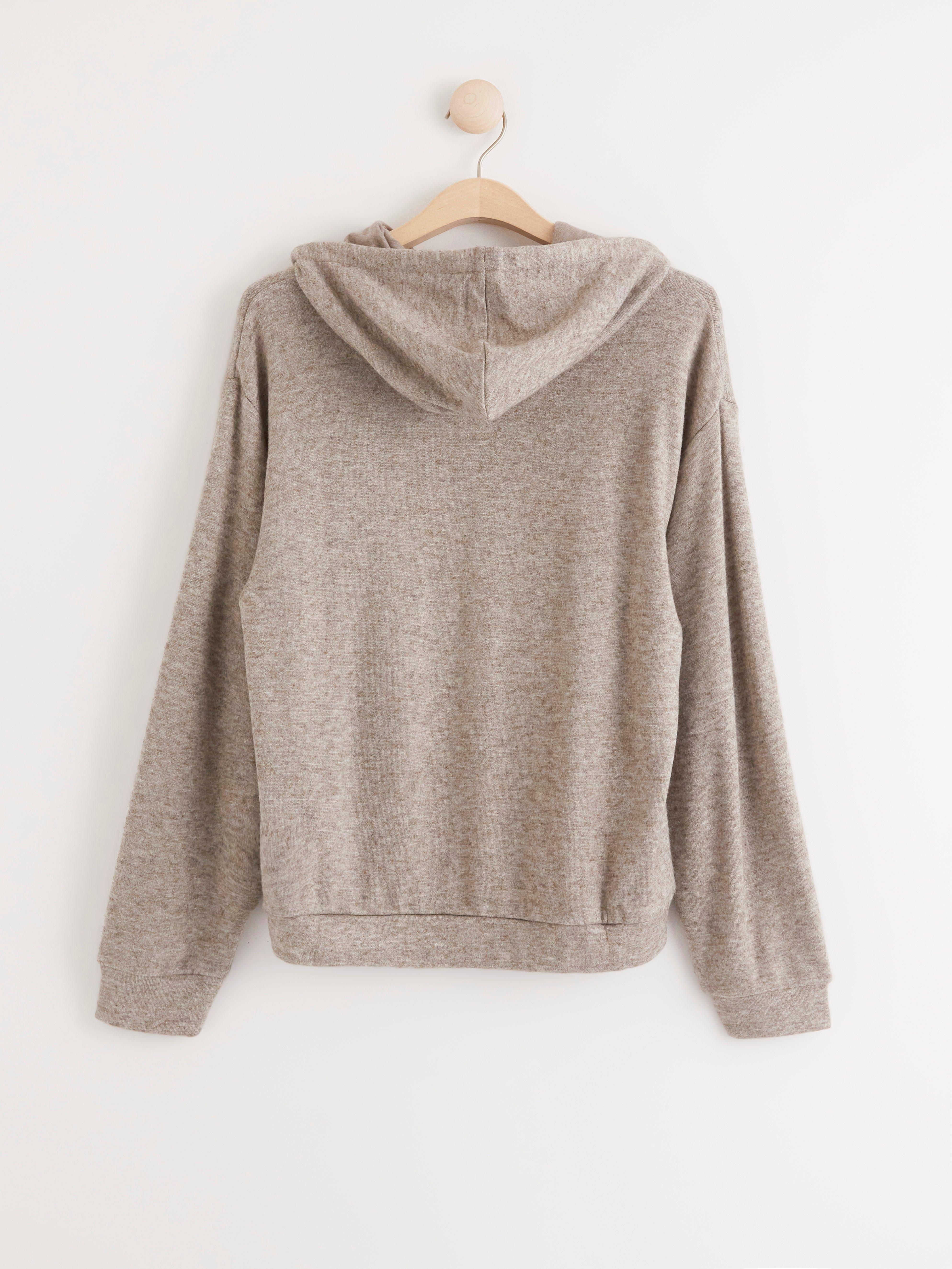 Hooded Sweatshirt - Womens Wear - Khaki