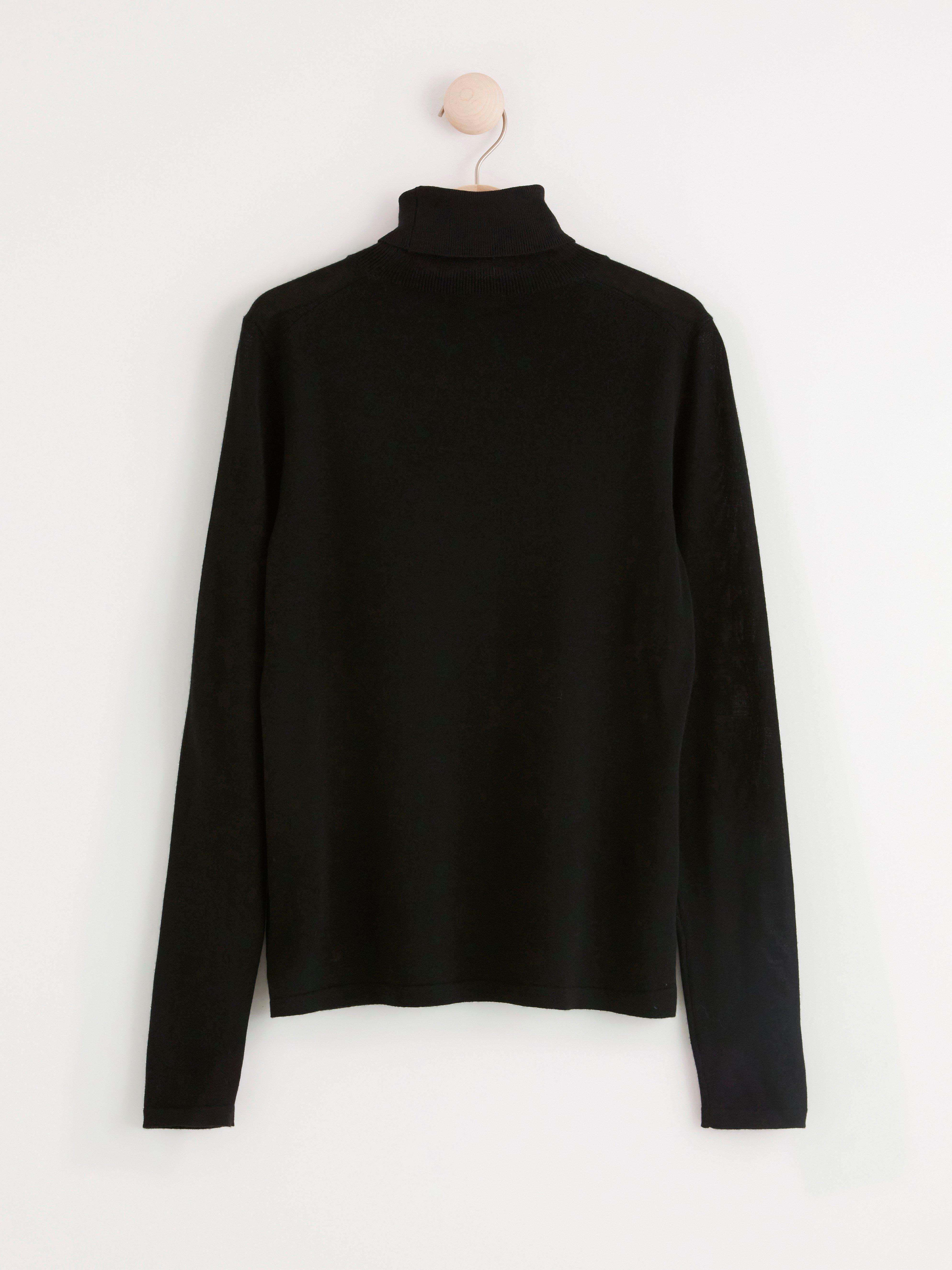 Turtle Neck Sweater - Womens Wear - Black