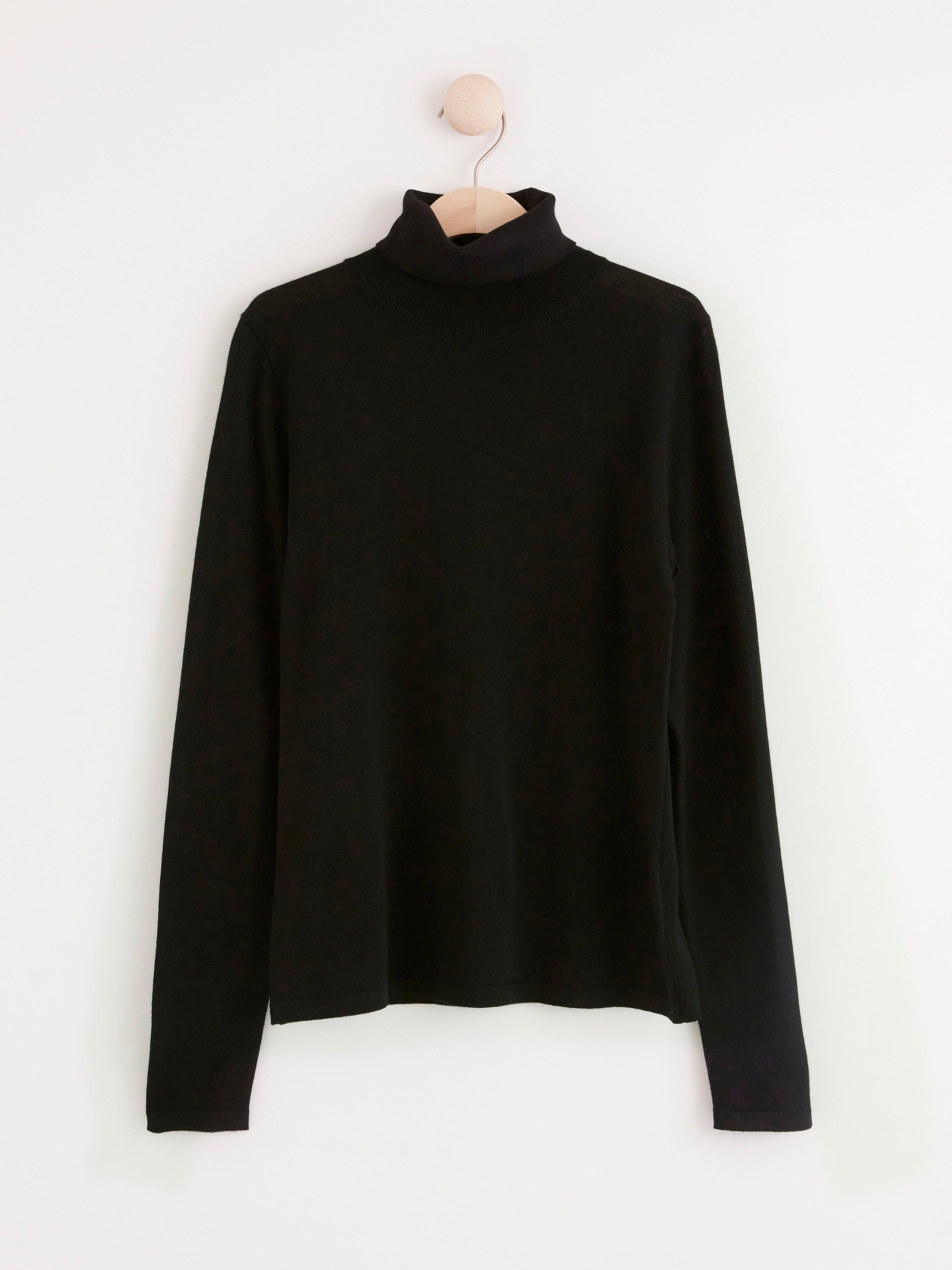Turtle Neck Sweater - Womens Wear - Black
