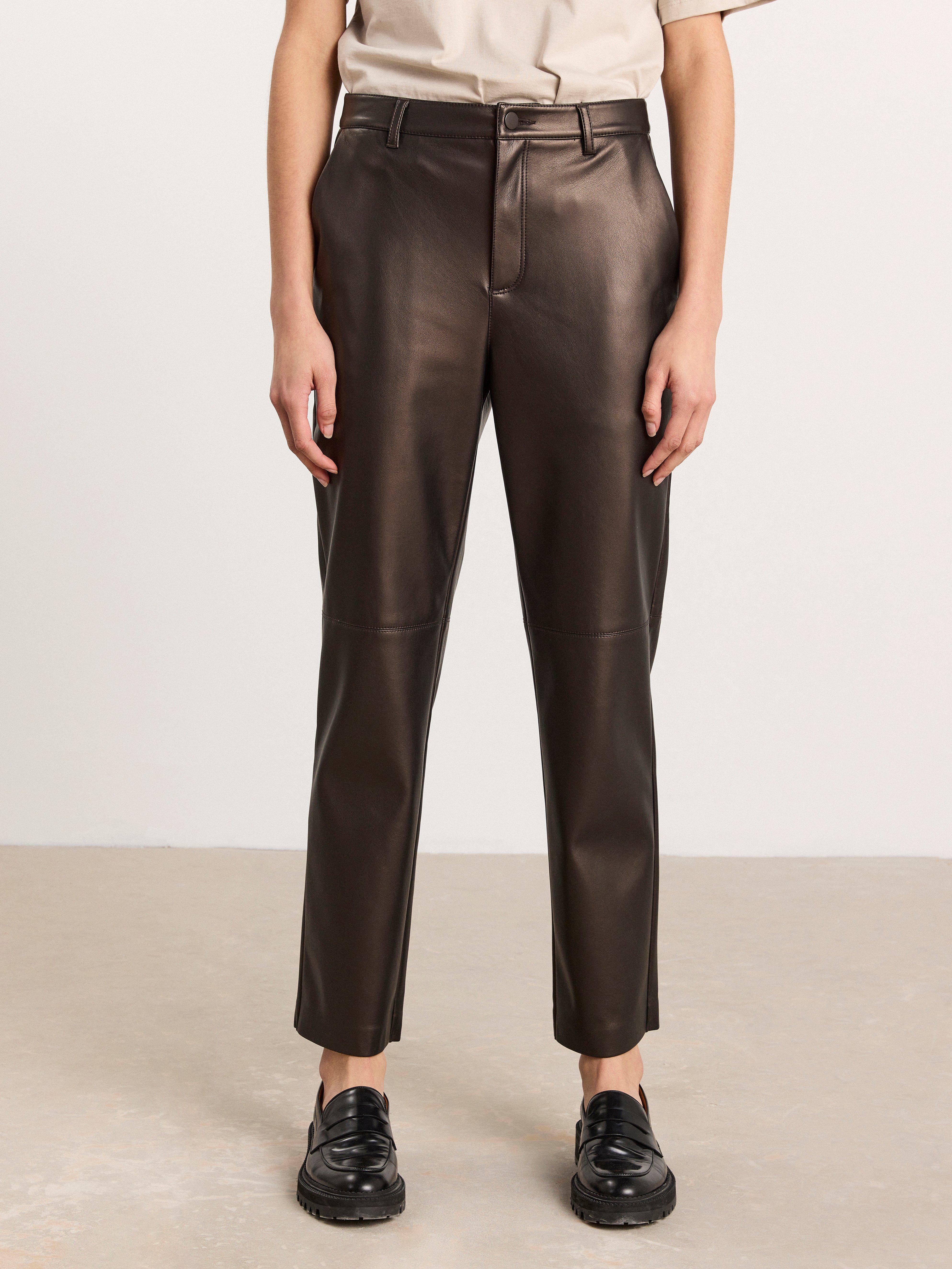 cropped leather trousers