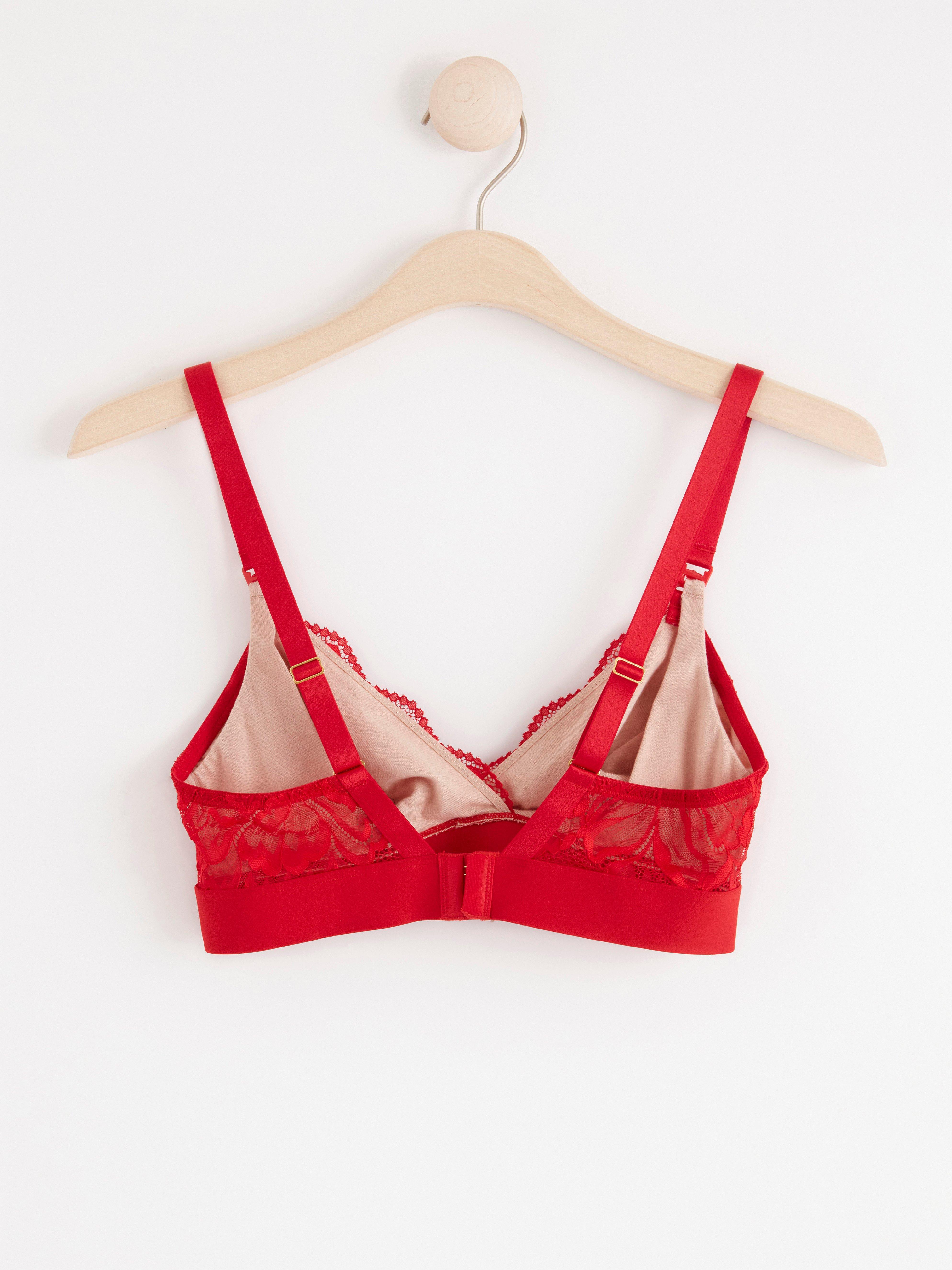 Rintaliivit ilman toppauksia (bralette) - Alusvaatteet - Punainen