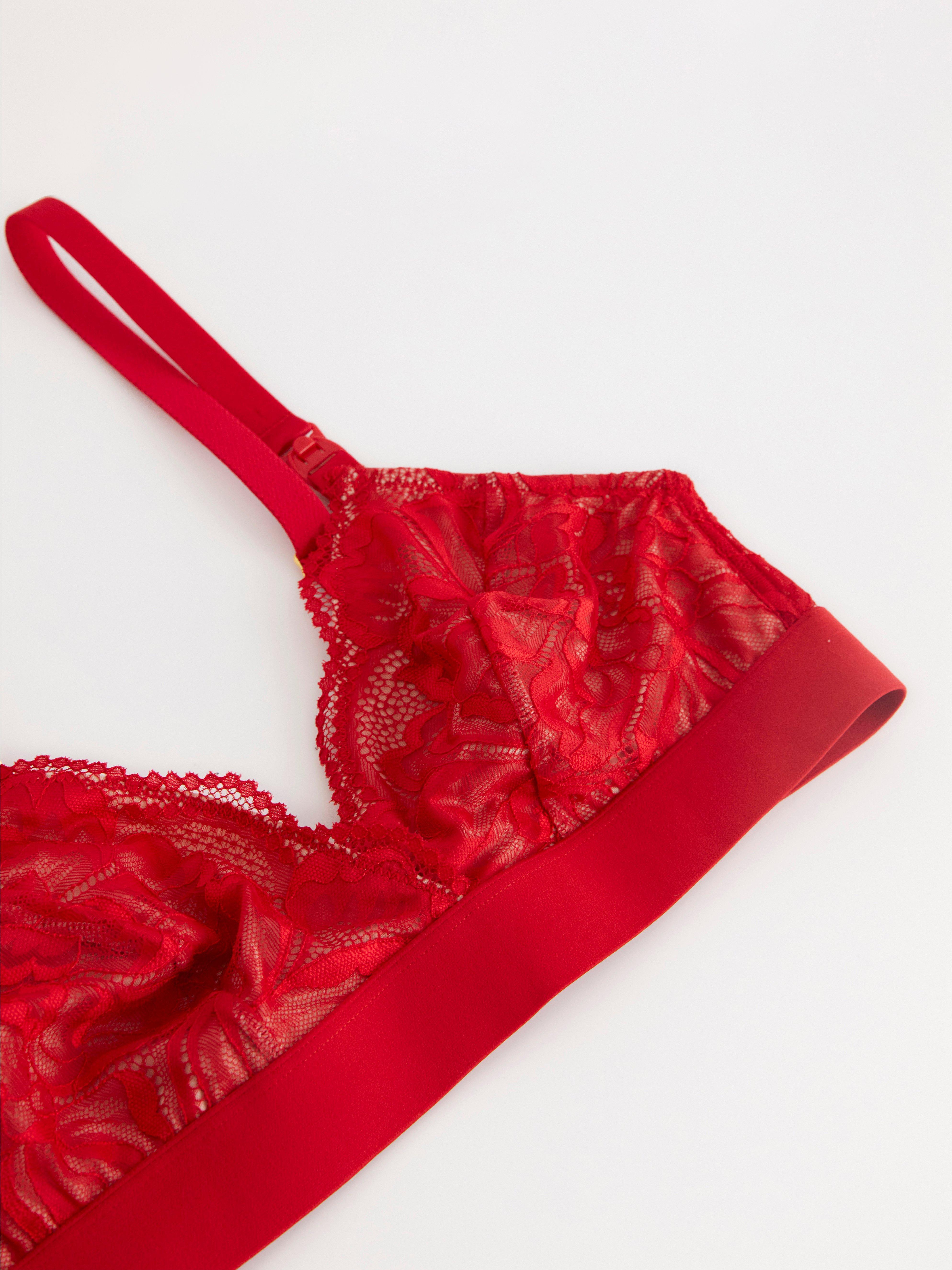 Rintaliivit ilman toppauksia (bralette) - Alusvaatteet - Punainen