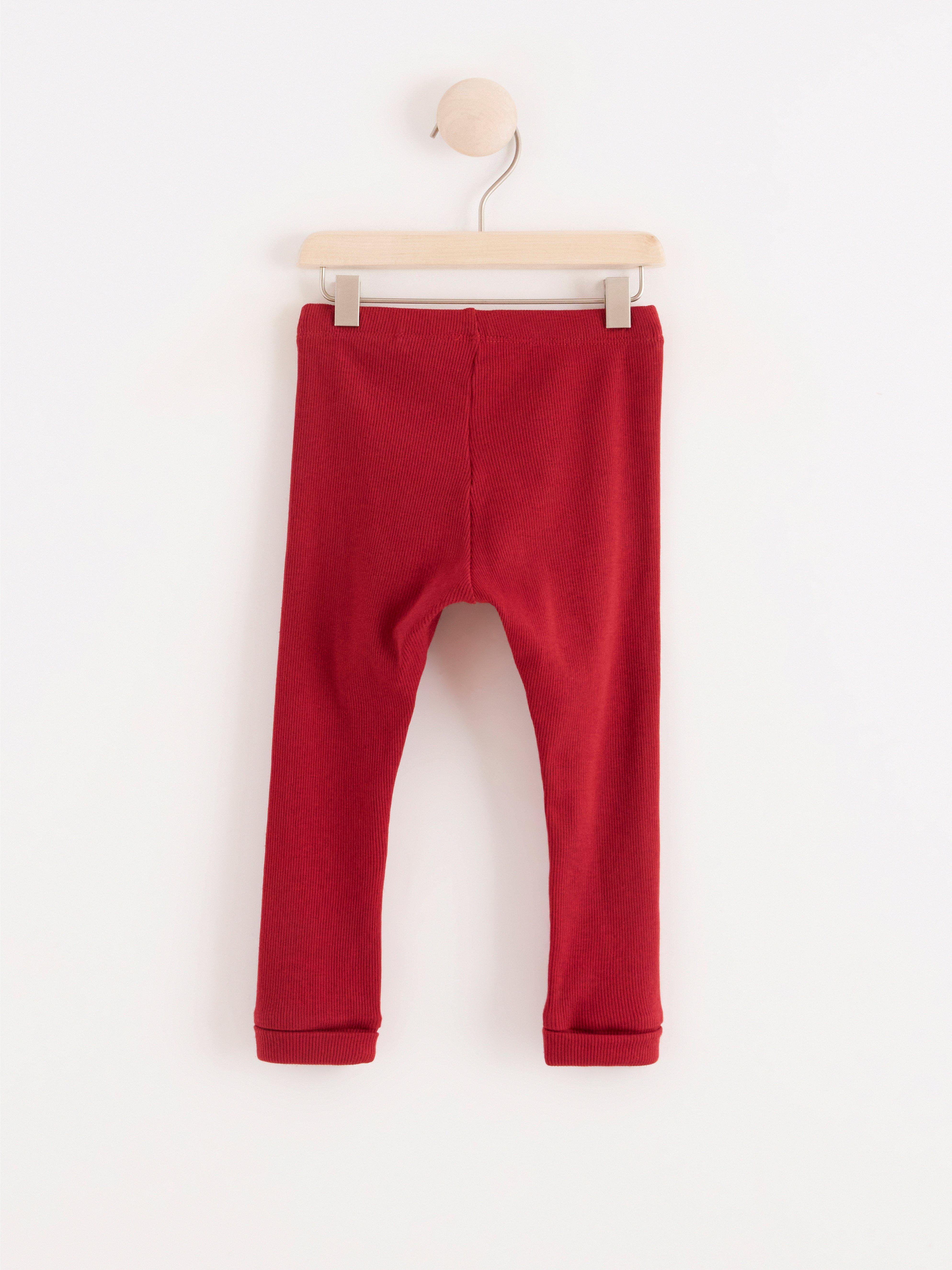 Leggings - Barn - Röd