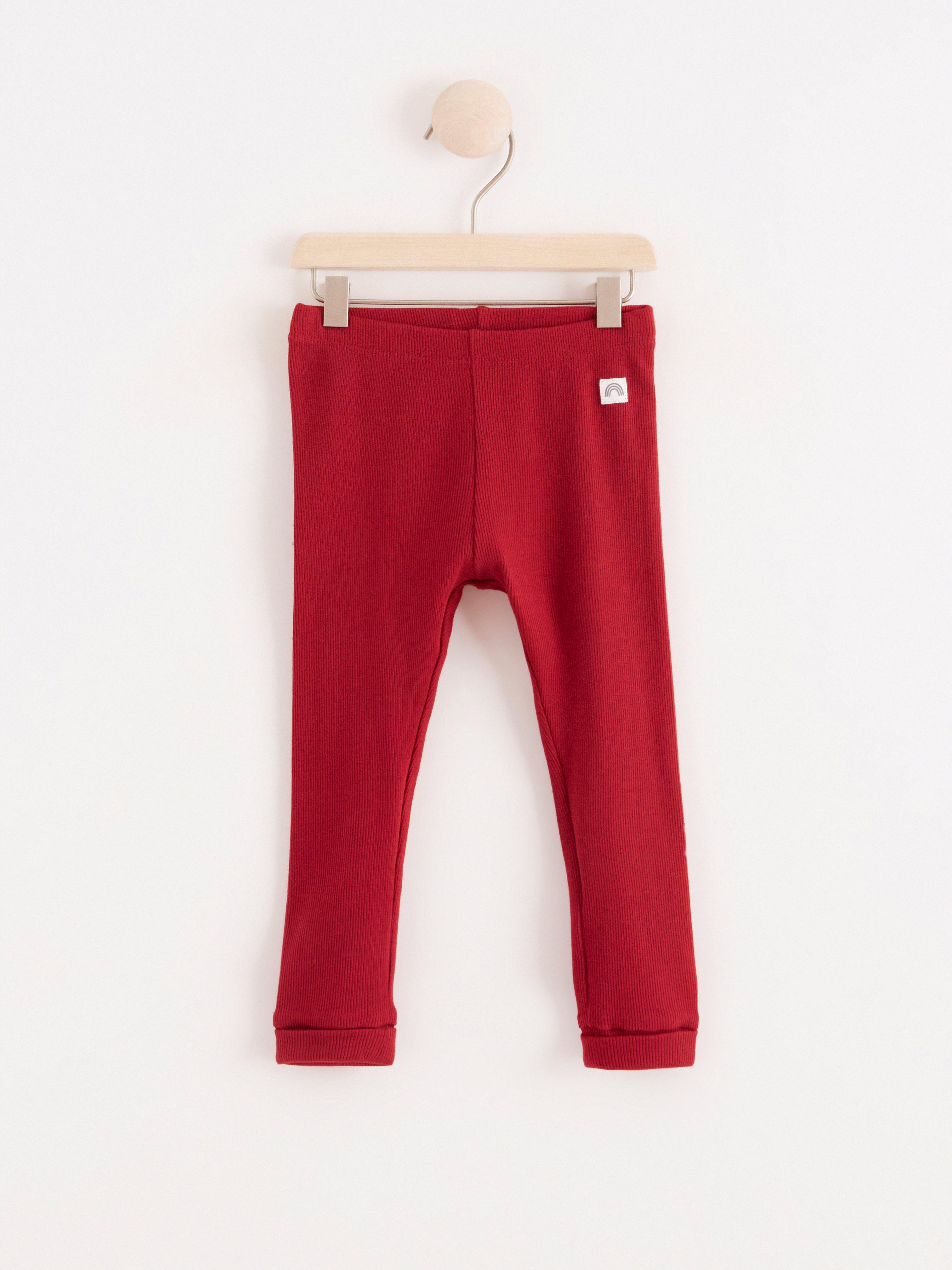 Leggings - Barn - Röd