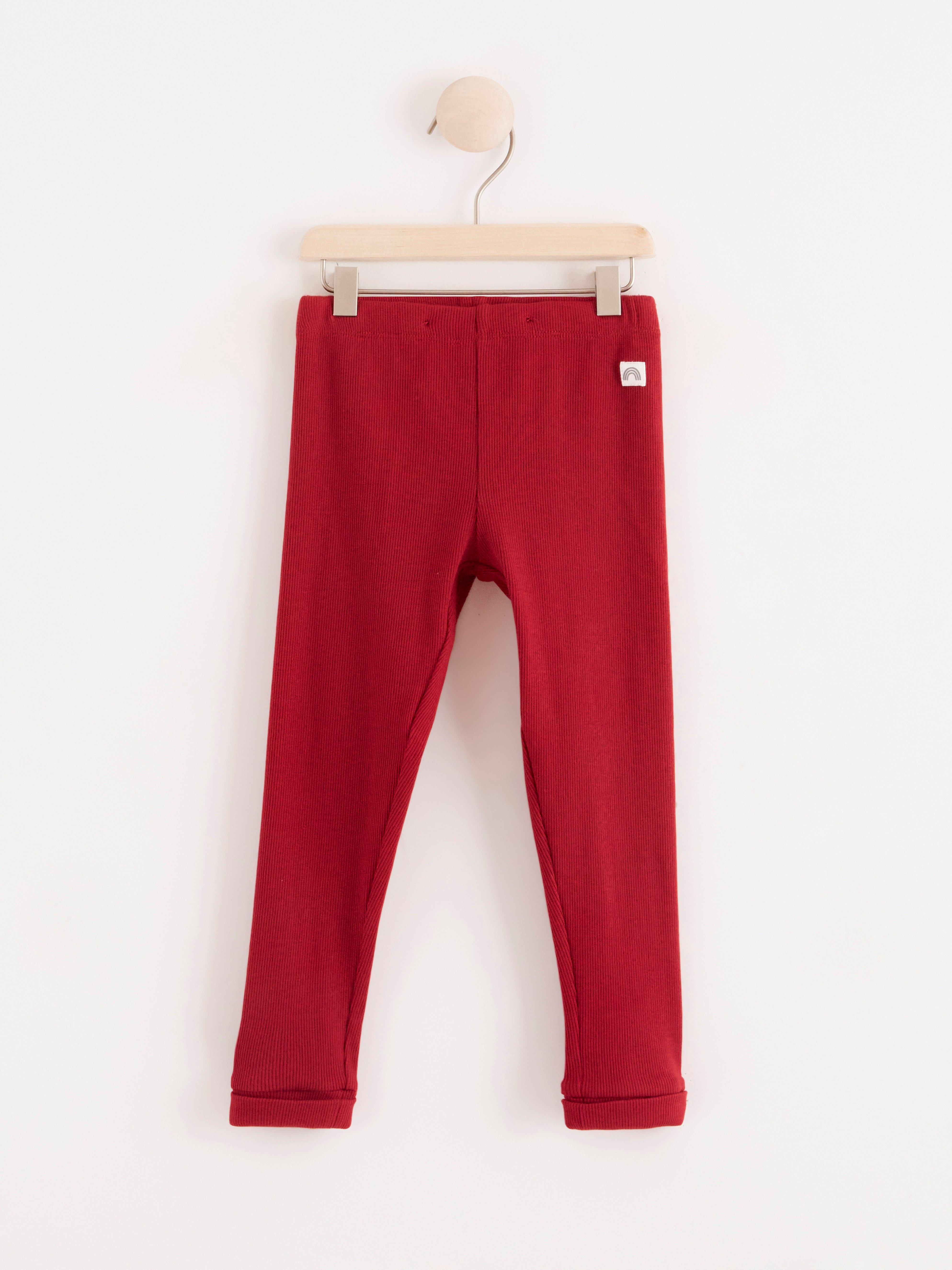 Leggings - Barn - Röd