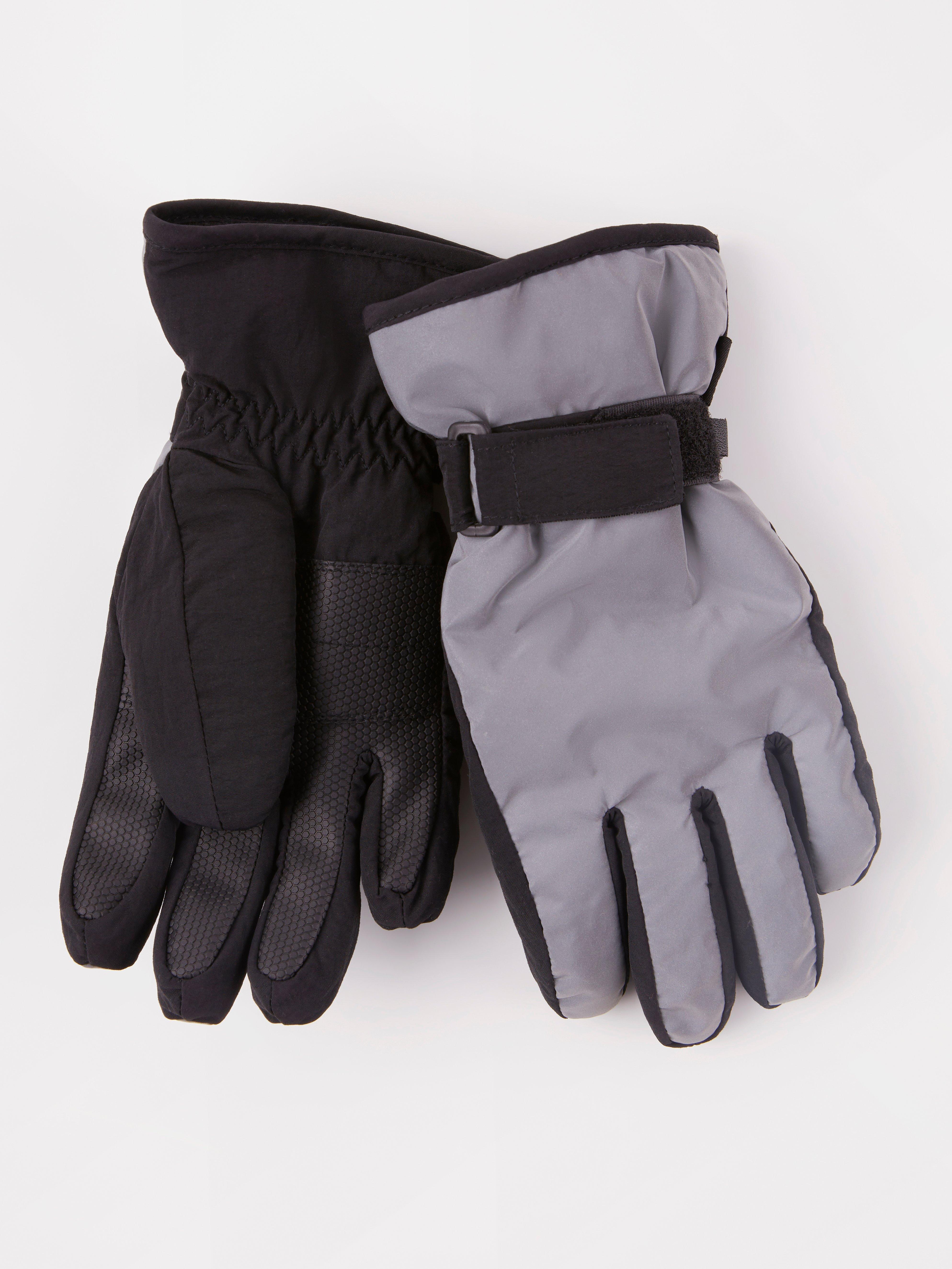 Grey Ski Gloves Snowboard Ski Gloves Waterproof Touch Screen Warm